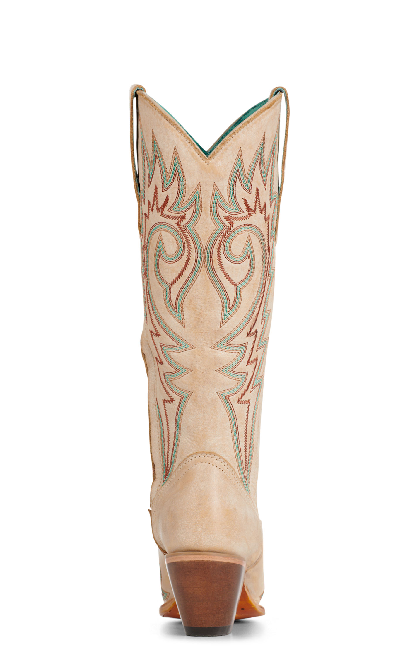 Corral Women's Bone & Multi Stitched Snip Toe Cowboy Boots - Image 1