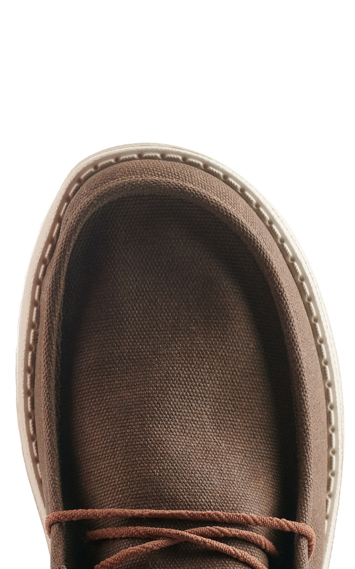 Hey Dude Men's Wally Waxed Canvas Walnut Moc Toe Casual Shoes - Image 1