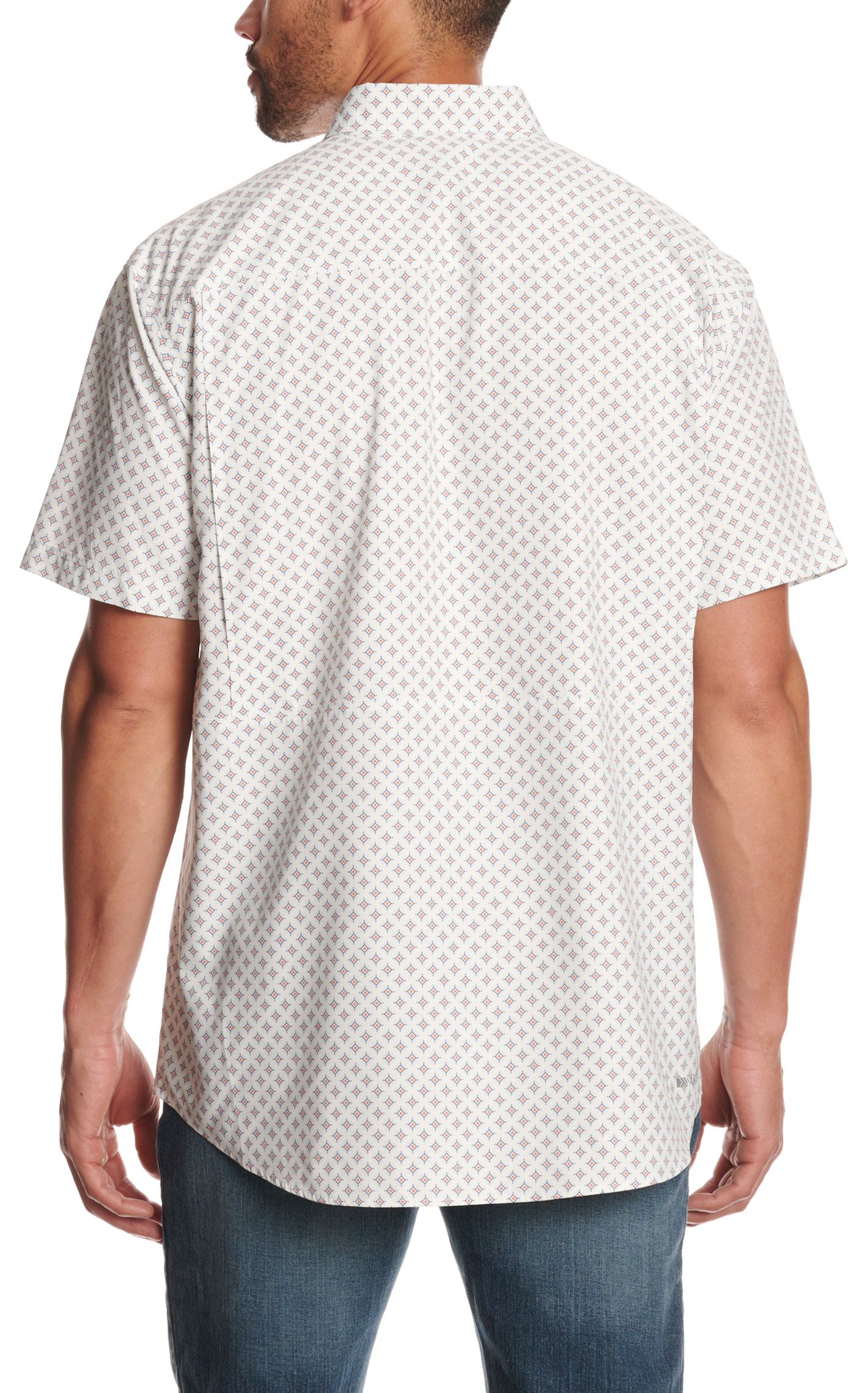 Ariat Men’s VentTEK™ Outbound White Geo Print Classic Shirt - Image 1