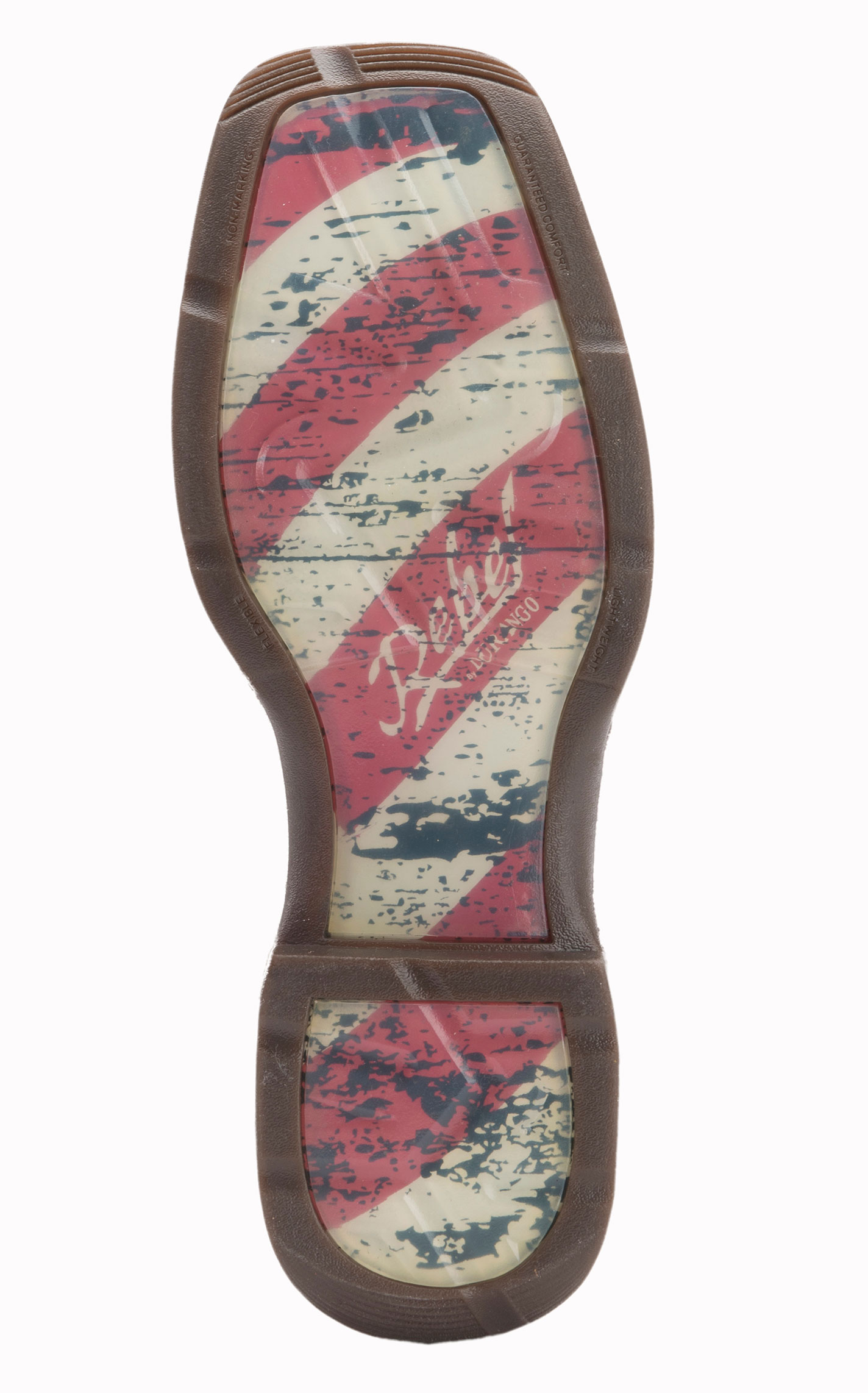 Durango Men's Rebel Dark Brown & American Flag Square Toe Cowboy Boots - Image 1