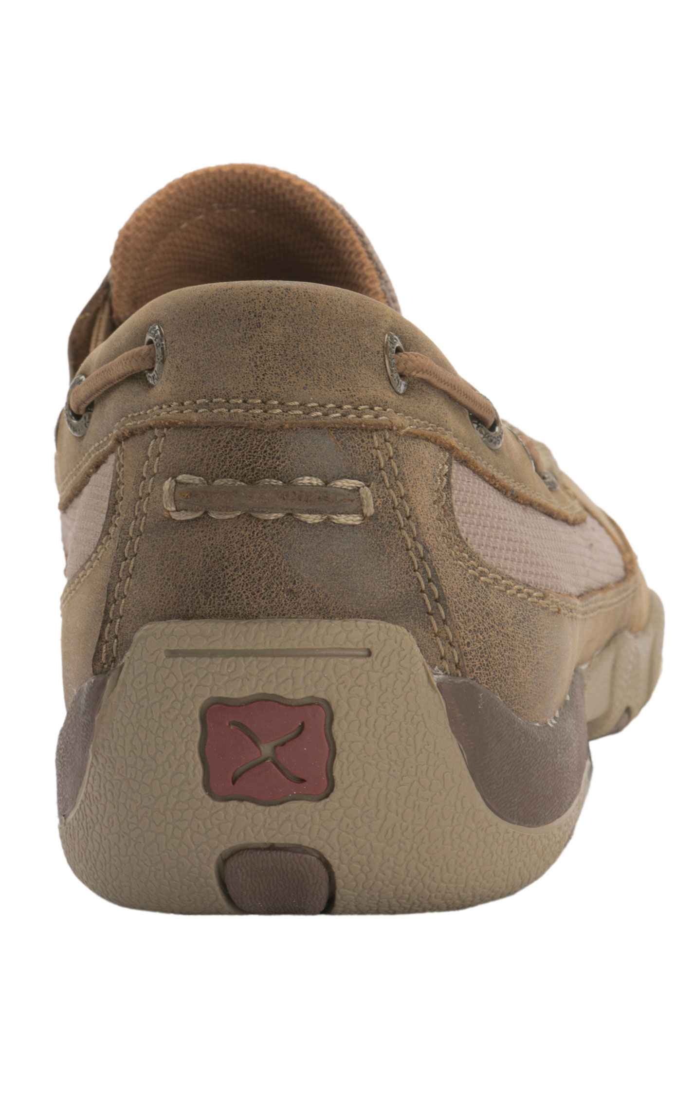 Twisted X Men's Distressed Bomber Brown Driving Moccasin Casual Shoe - Image 1