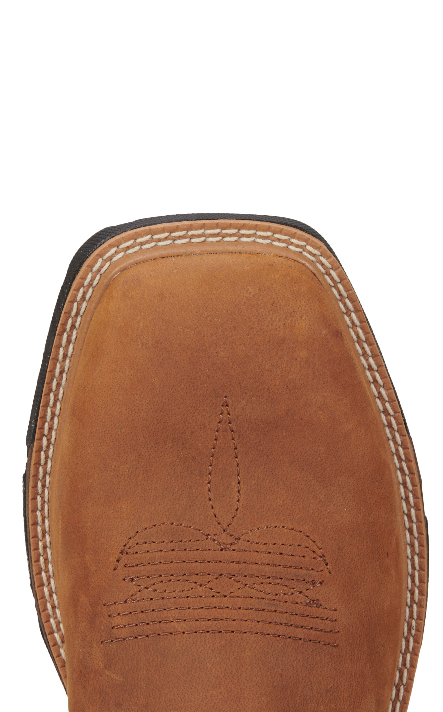 Twisted X Men's Cognac Leather with Texas Flag Upper Wide Square Toe Work Boots - Image 1