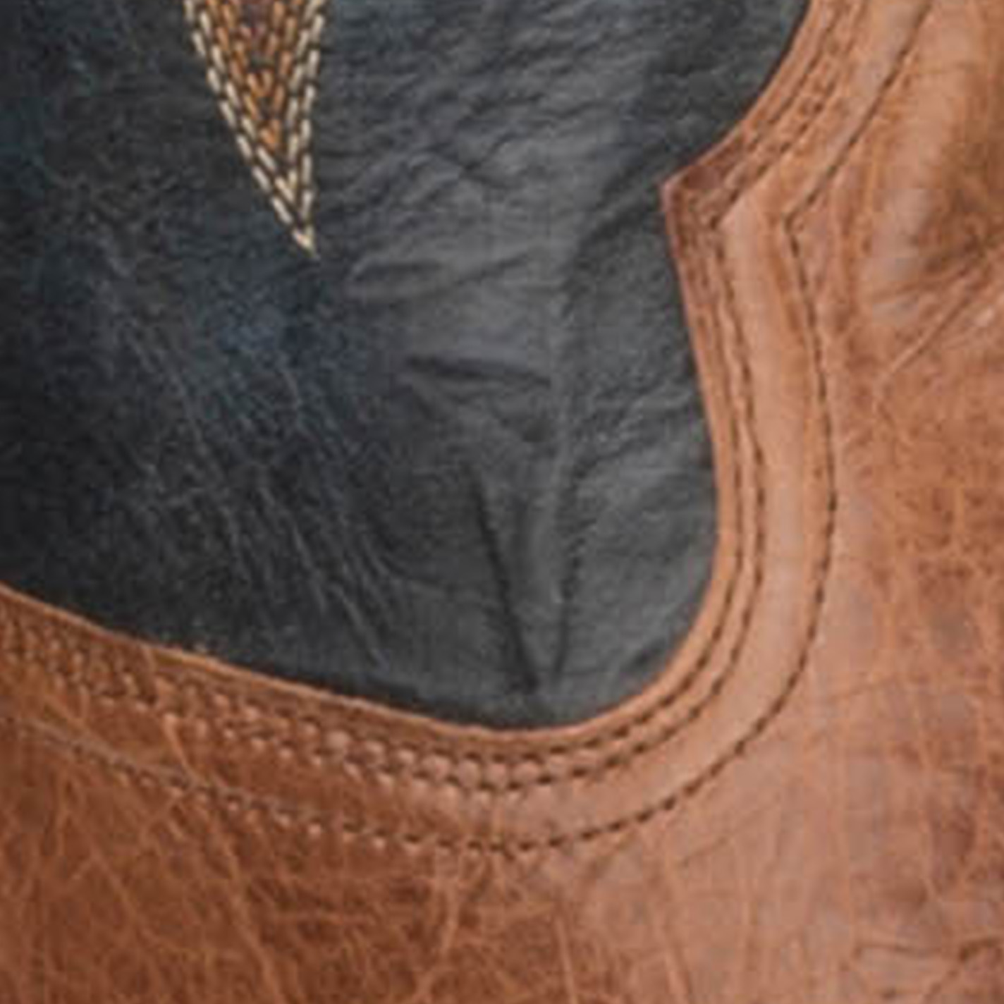 Ariat Men's Plano Gingersnap Brown & Blue Bantamweight Wide Square Toe Cowboy Boots - Image 1
