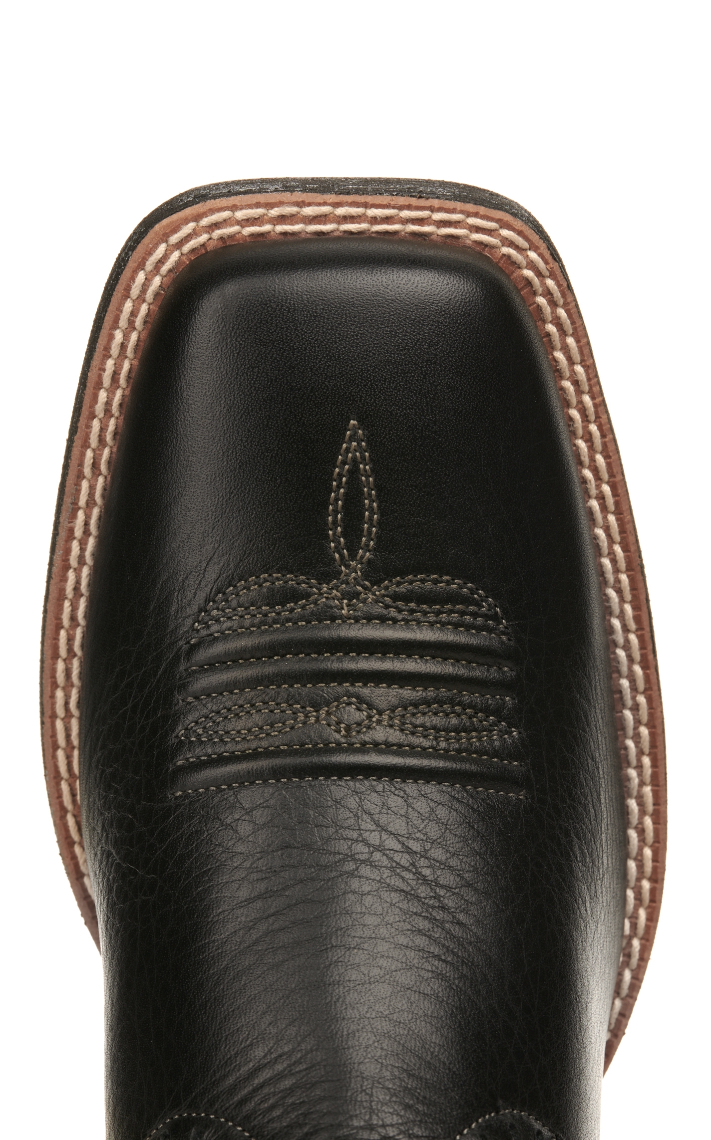 Ariat Women's Round Up Remuda Black Deertan Wide Square Toe Cowboy Boots - Image 1