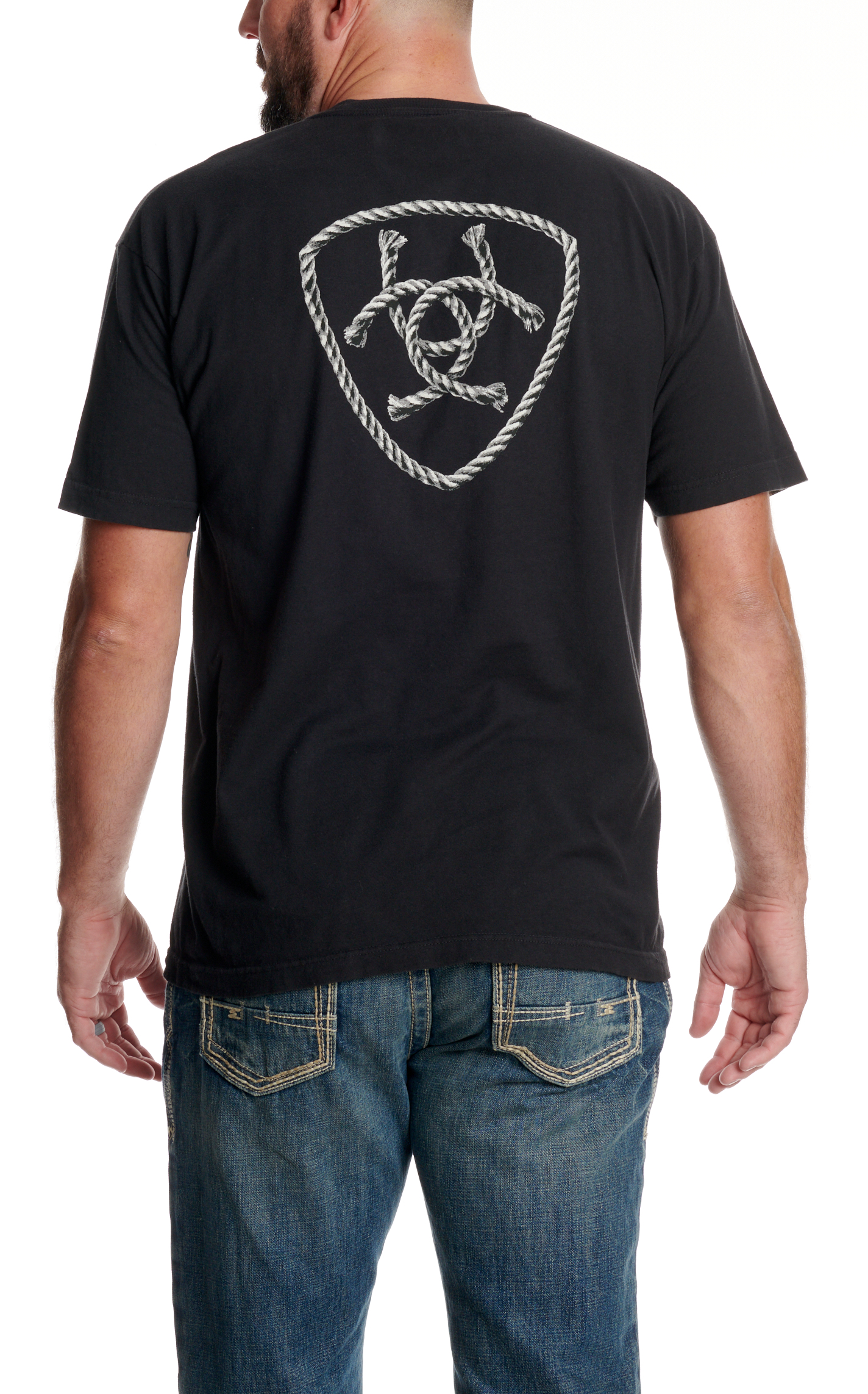 Ariat Men's Vintage Black Rope Shield Graphic T-Shirt - Image 1
