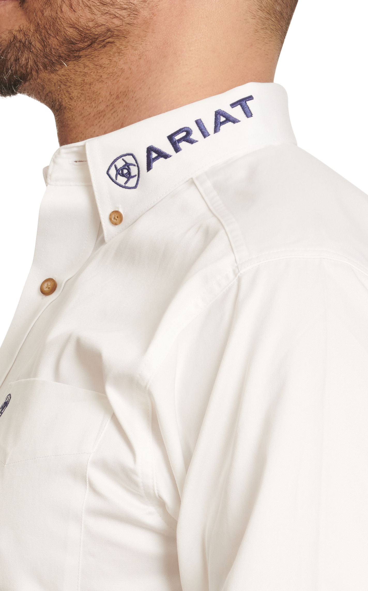 Ariat Men's Team White & Texas Flag Logo Western Shirt  - Image 1
