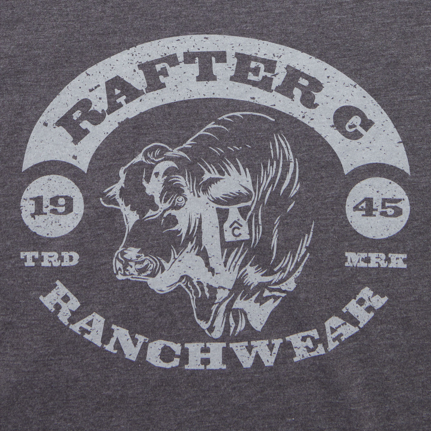 Rafter C Men's Heather Gray Logo T-Shirt - Image 2