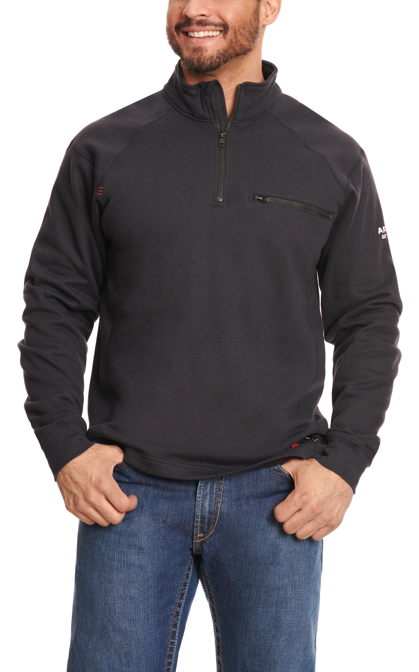 Ariat Men's FR Black 1/4 Zip Pullover - Image 1