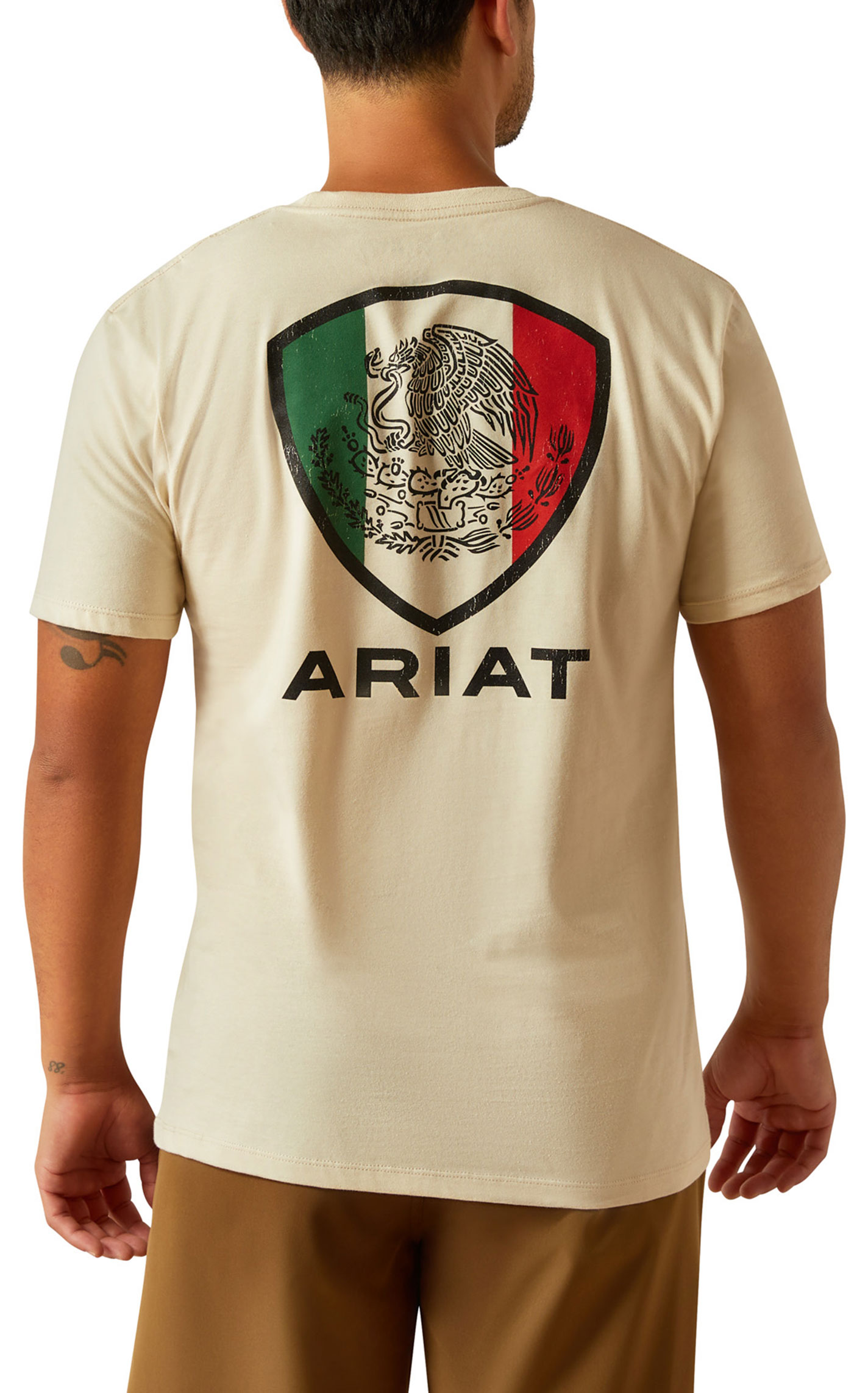 Ariat Men's Natural Tenochitlan Shield Graphic T-Shirt - Image 1
