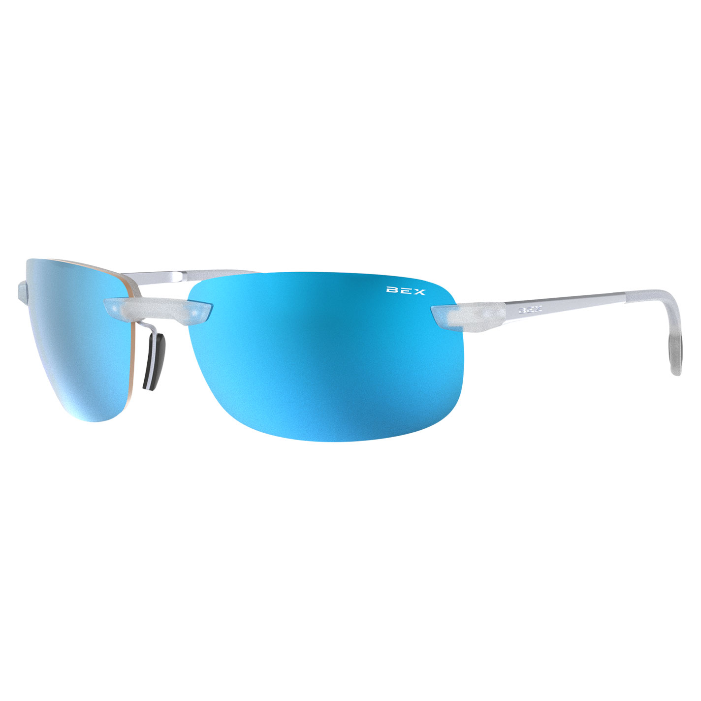 BEX Ripley Silver & Sienna Blue Sunglasses - Image 1