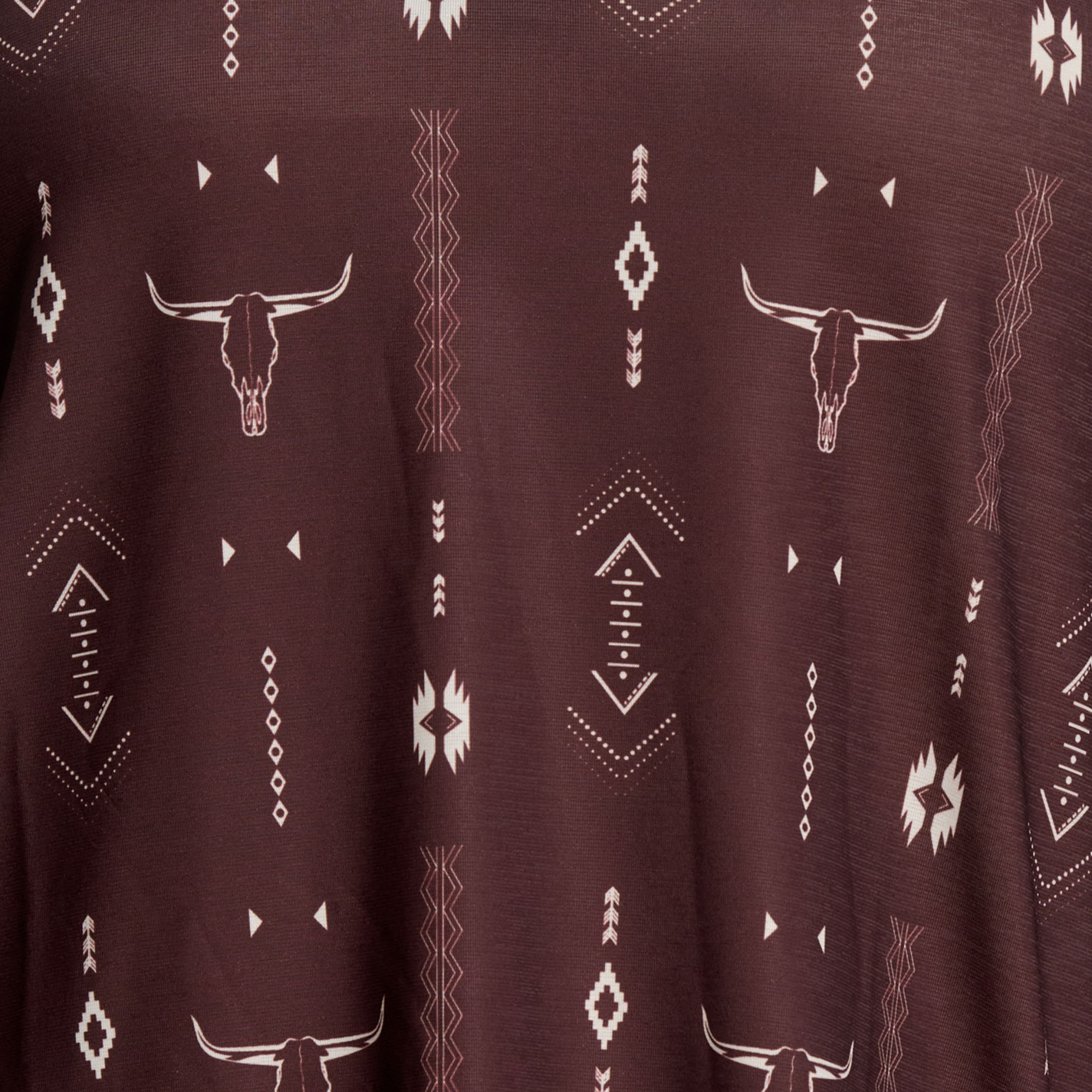 Cowgirl Hardware Women's Chocolate & Latte Aztec Skull Top - Image 3