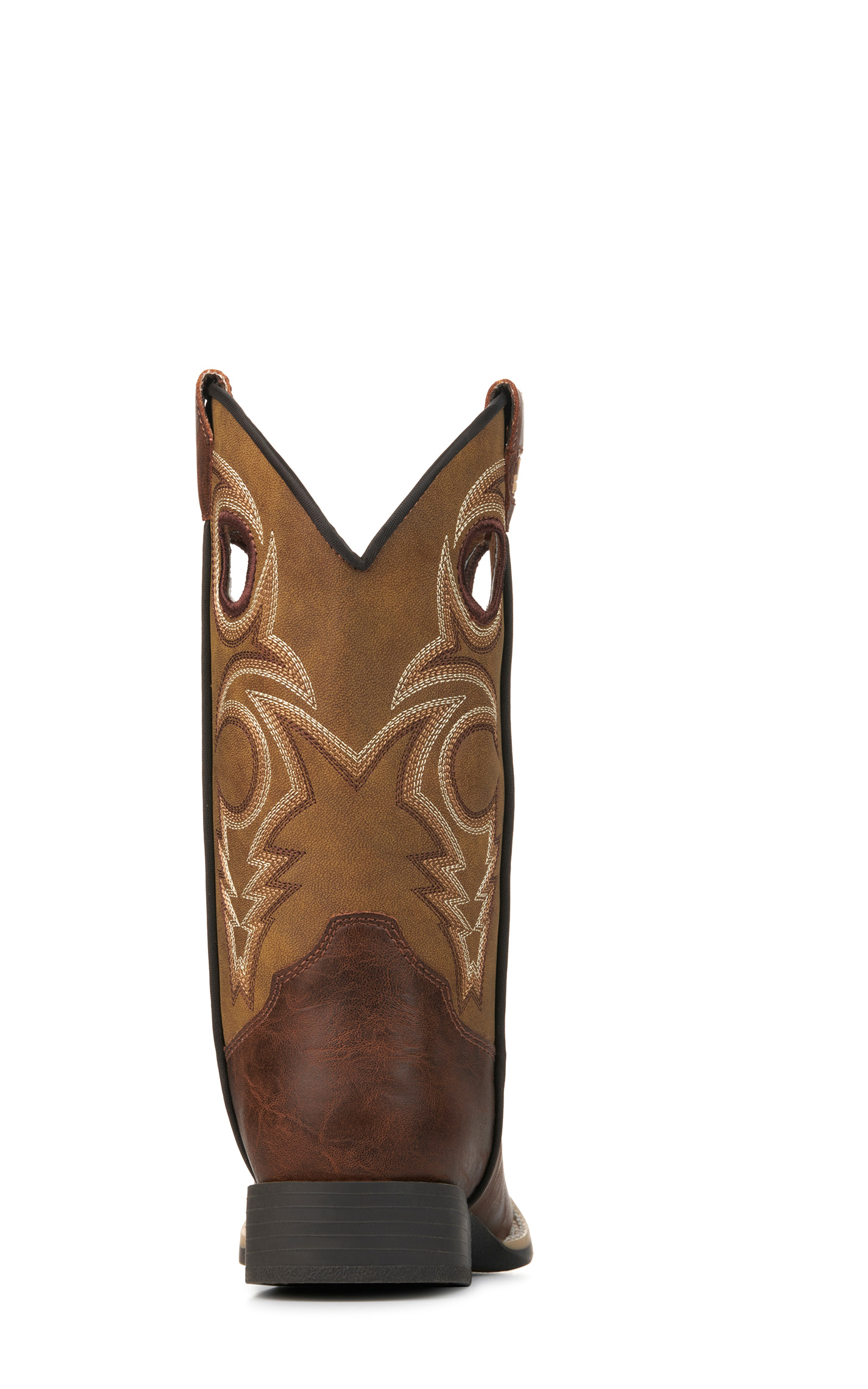 Twister Kids' Jasper Brown and Tan Wide Square Toe Cowboy Boots - Image 1