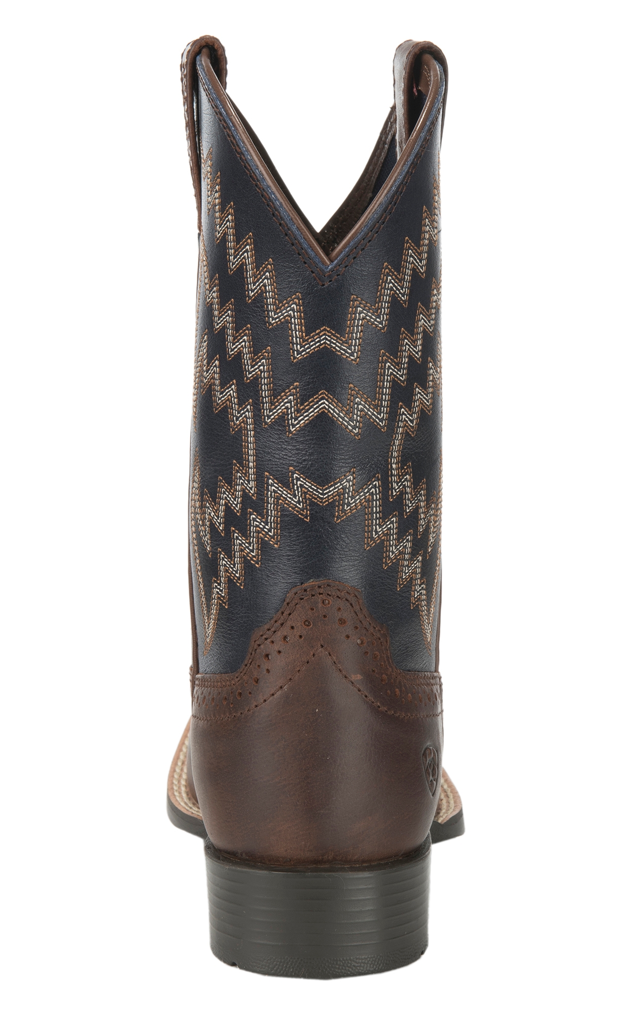 Ariat Kids Tycoon Brown with Arizona Sky Wide Square Toe Cowboy Boots - Image 1
