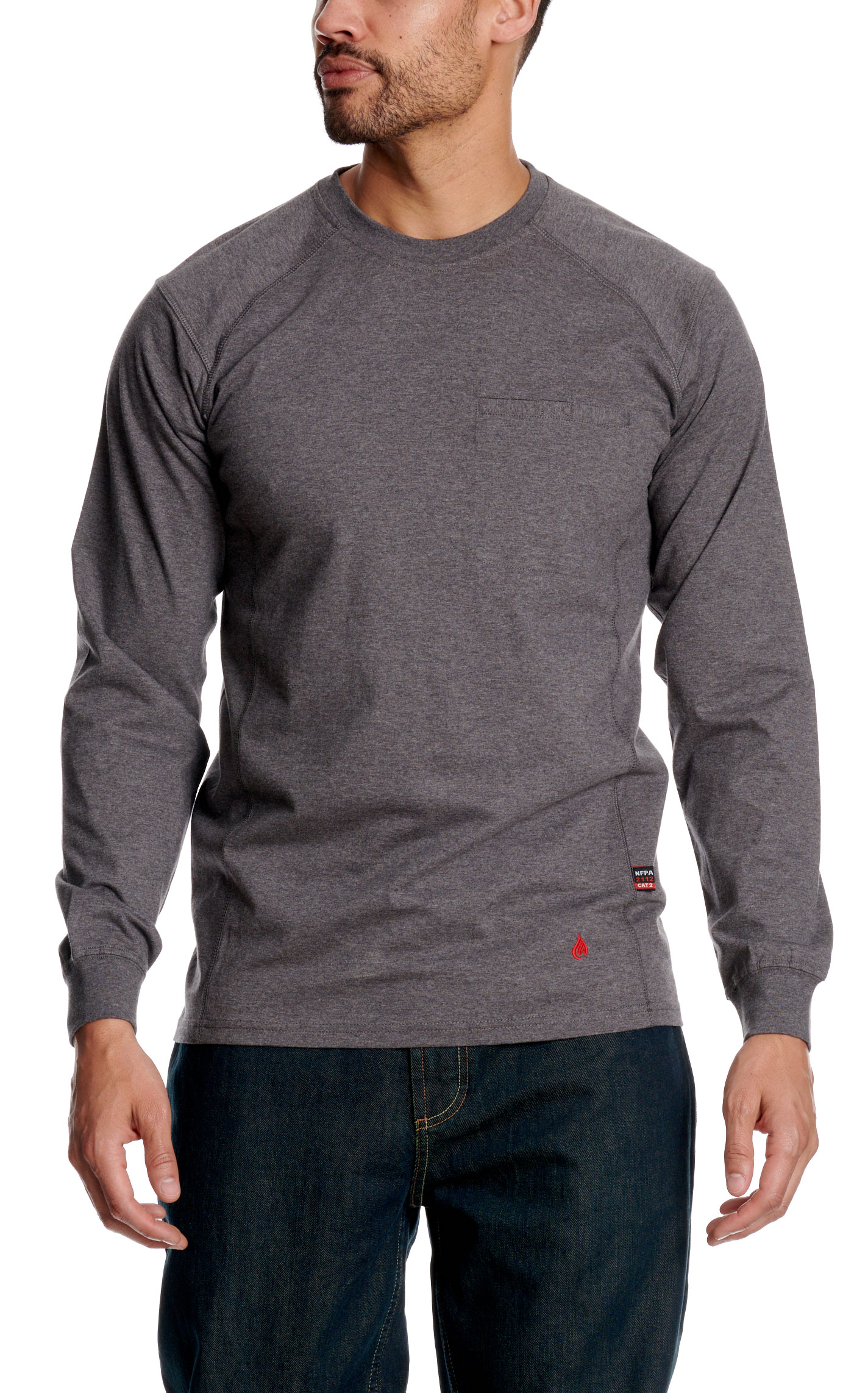 Forge Men's Heather FR Crew Neck T-Shirt - Image 2