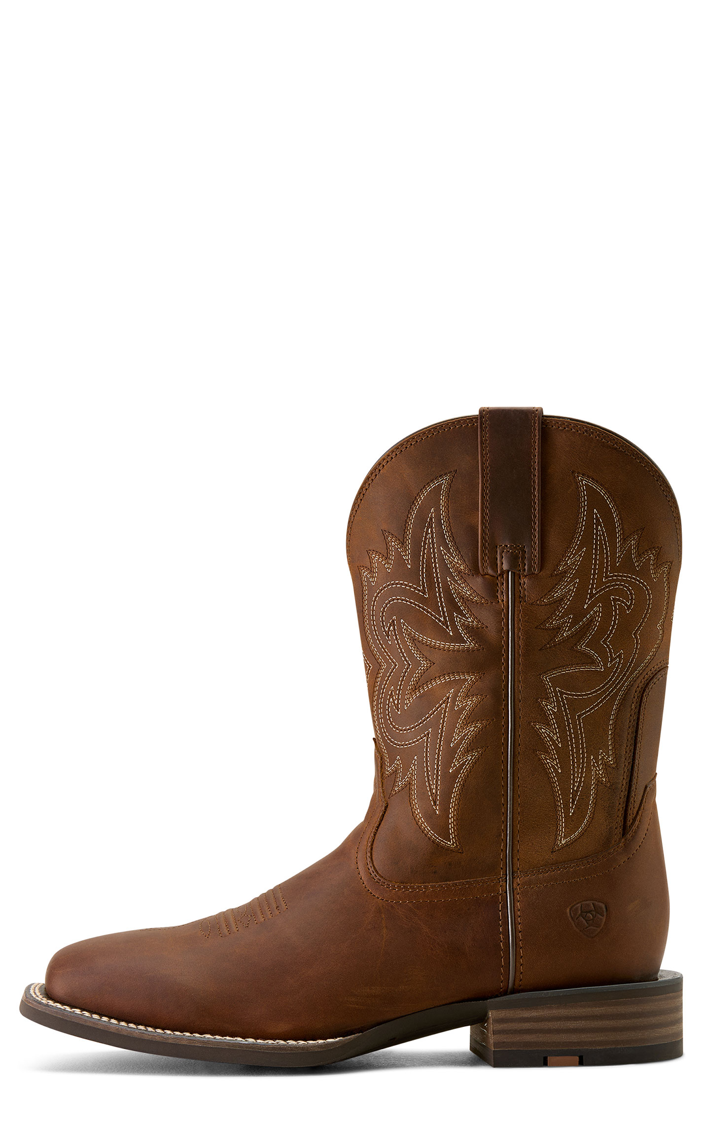 Ariat Men's Distressed Rich Brown Big Rig Wide Square Toe Boots - Image 1
