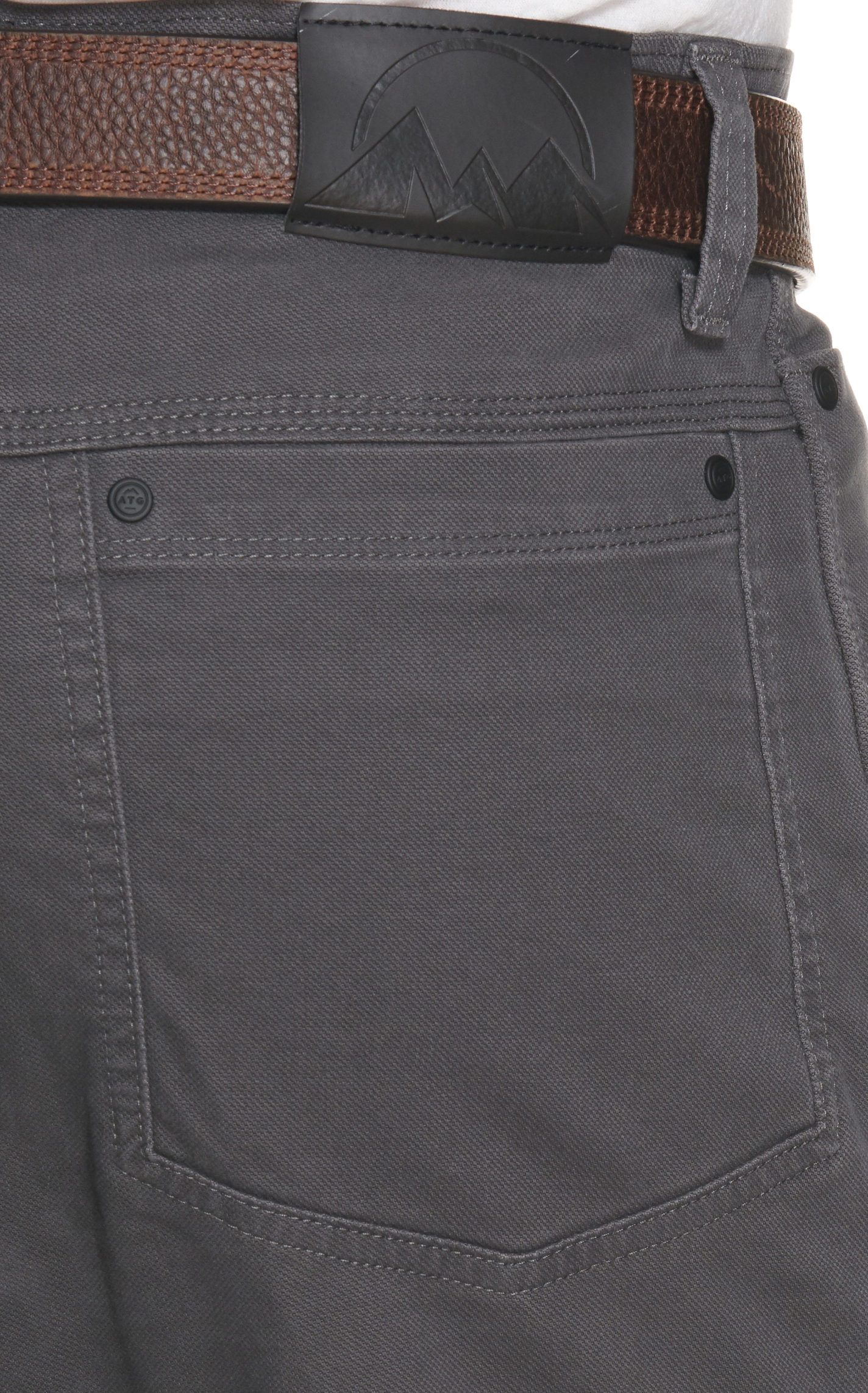 ATG by Wrangler Men's Gray Mid Rise Straight Leg Reinforced Utility Work Pants - Image 1