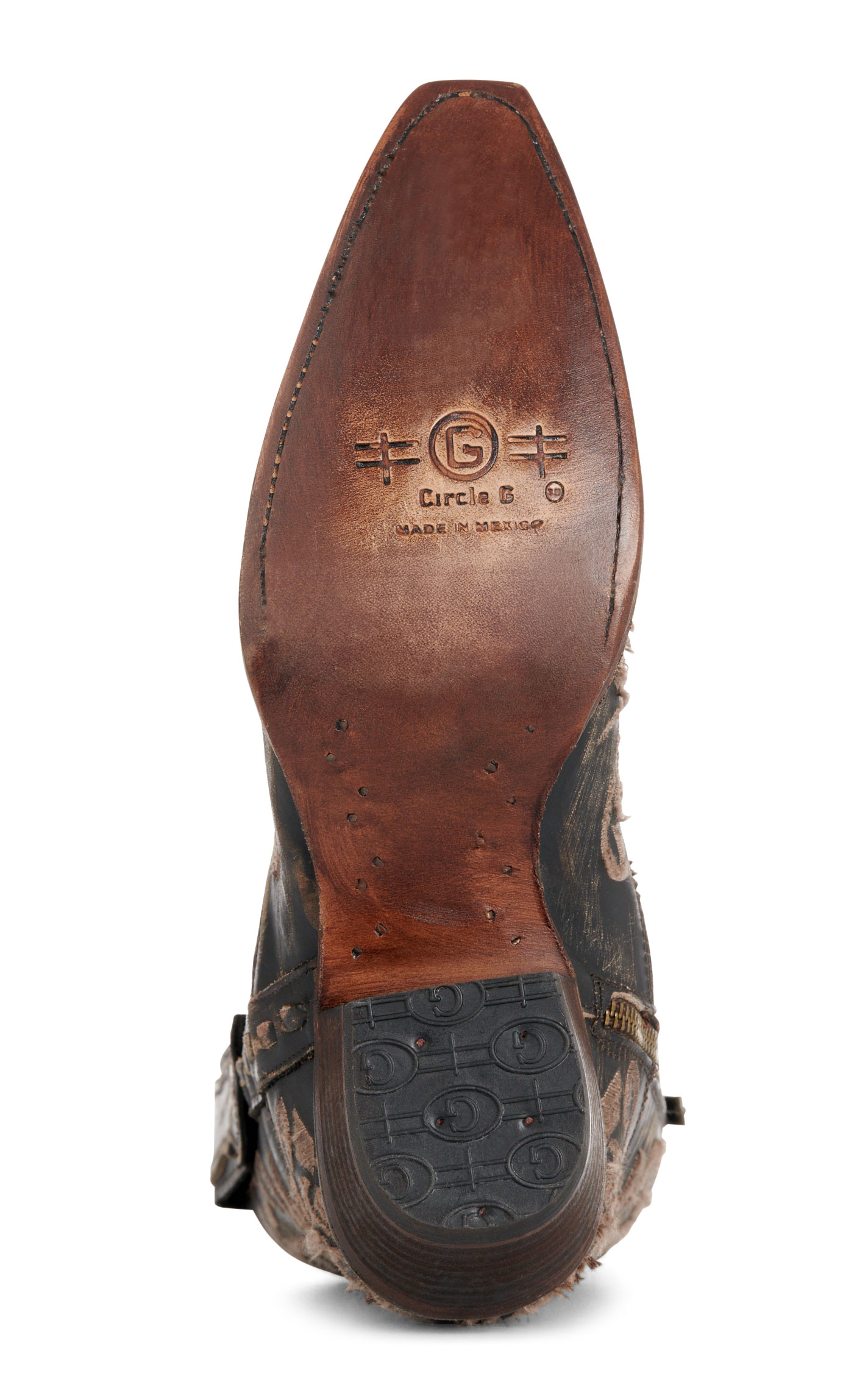 Circle G By Corral Women's Black Stitched Snip Toe Cowboy Booties - Image 1
