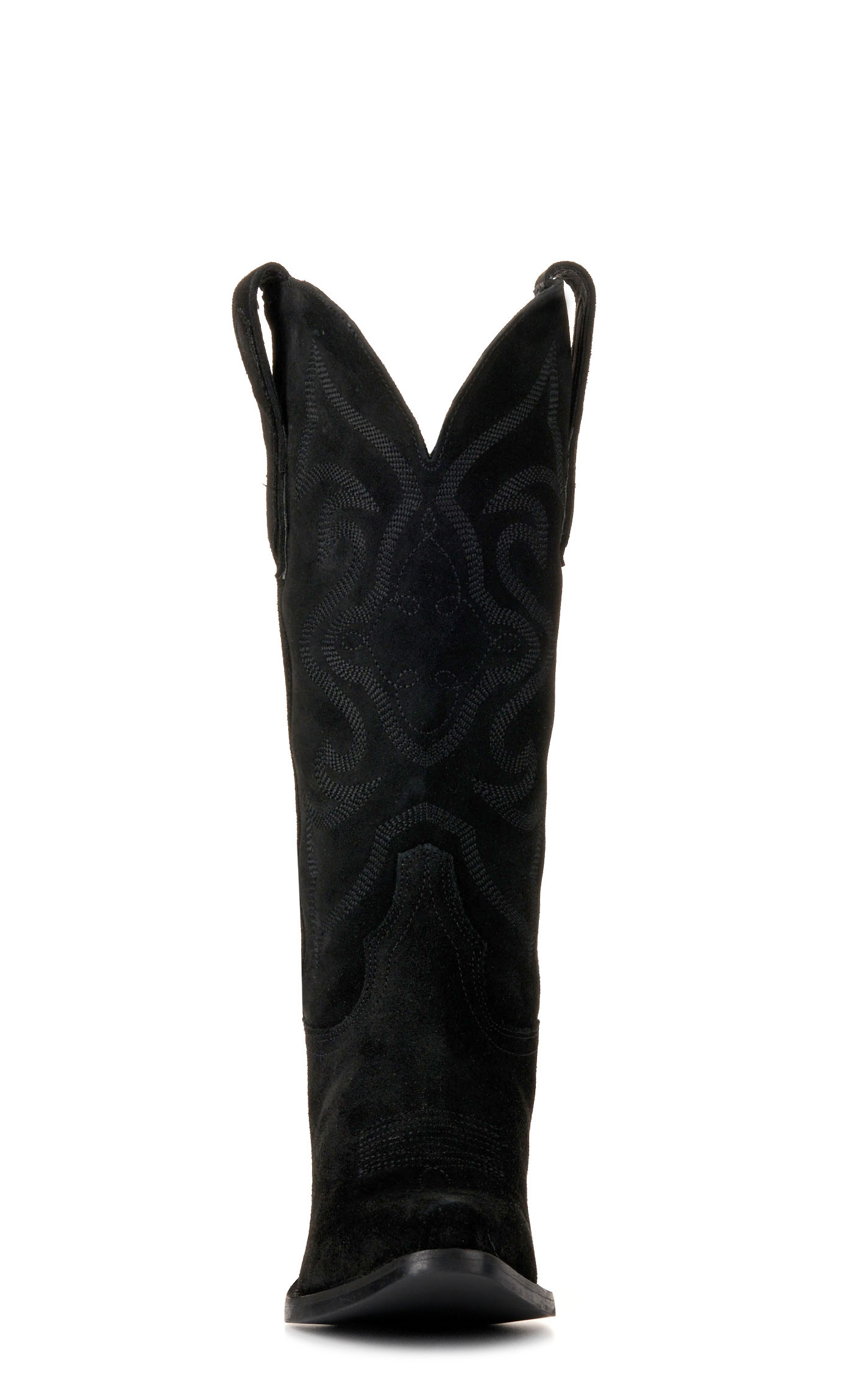 Dingo Women's Out West Black Roughout Snip Toe Cowboy Boots - Image 1