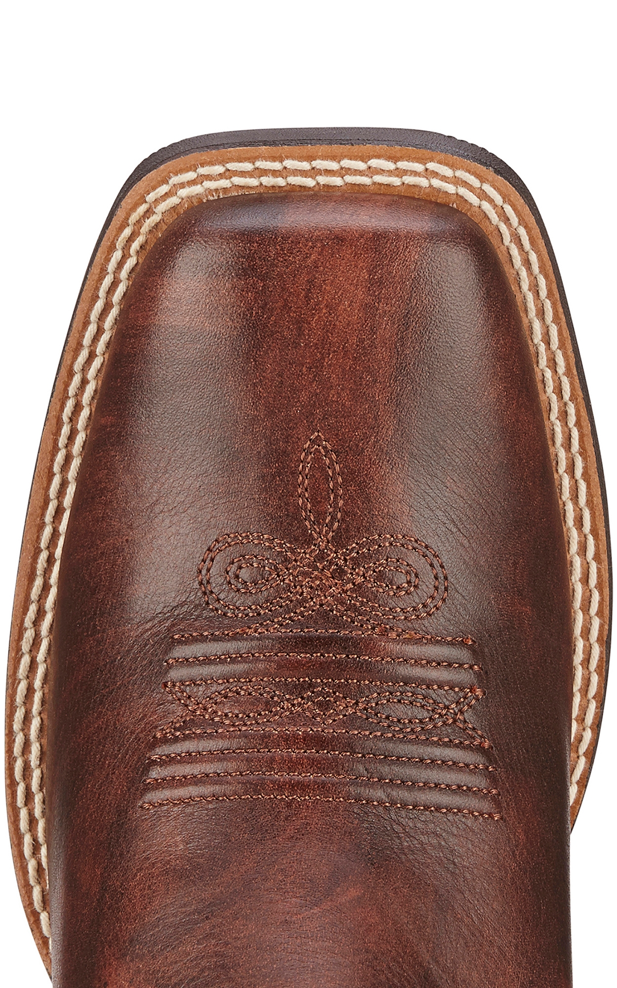 Ariat Women's Round Up Yukon Brown and Bronze Double Welt Square Toe Cowboy Boots - Image 1
