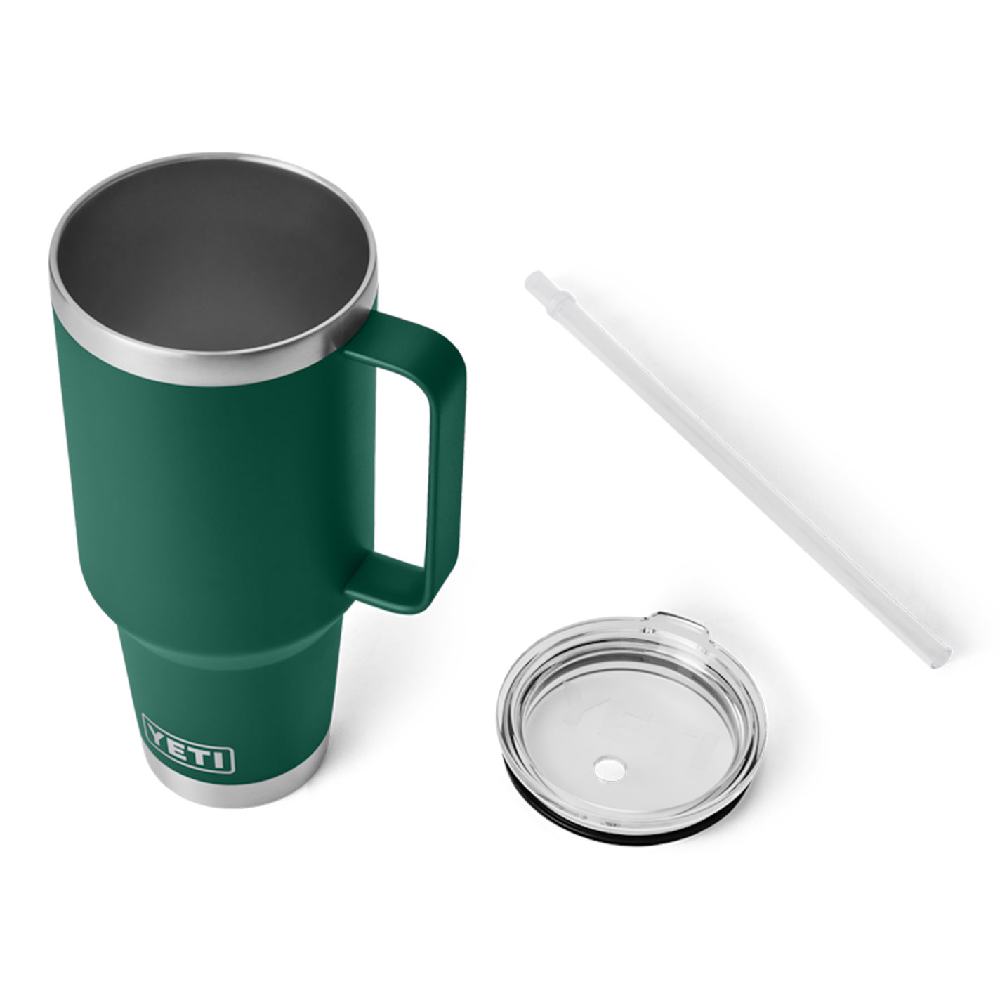 Yeti Coolers Rambler 42 Oz Black Forest Green Straw Mug - Image 1