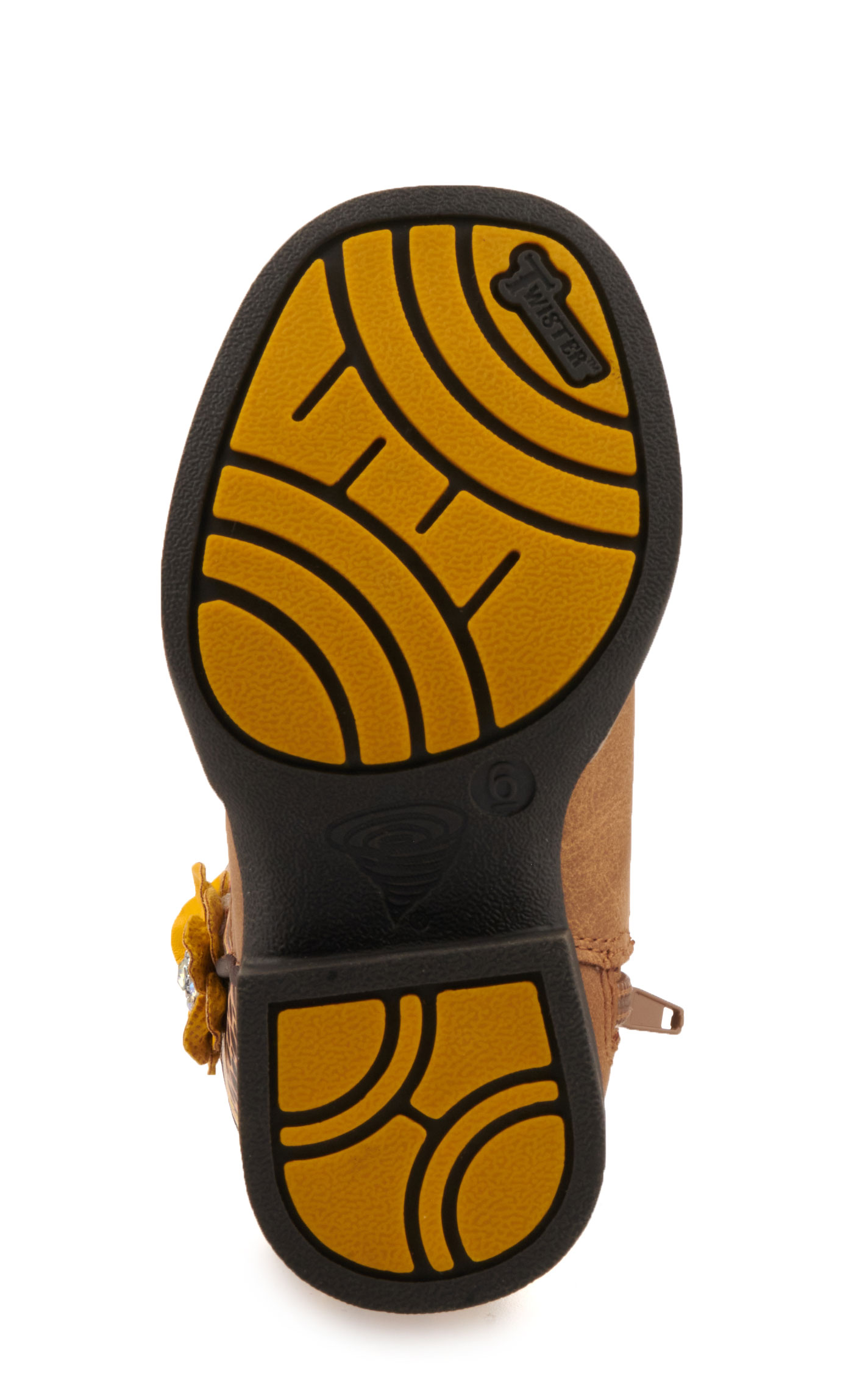 Twister Toddler Sunnie Tan and Cheetah Sunflowers Square Toe Cowboy Boots - Image 1