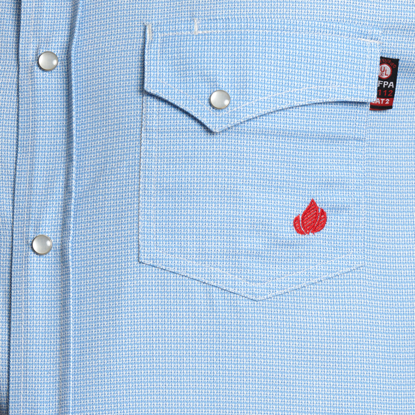 Forge Men's Light Blue Geo Print Western Shirt - Image 2