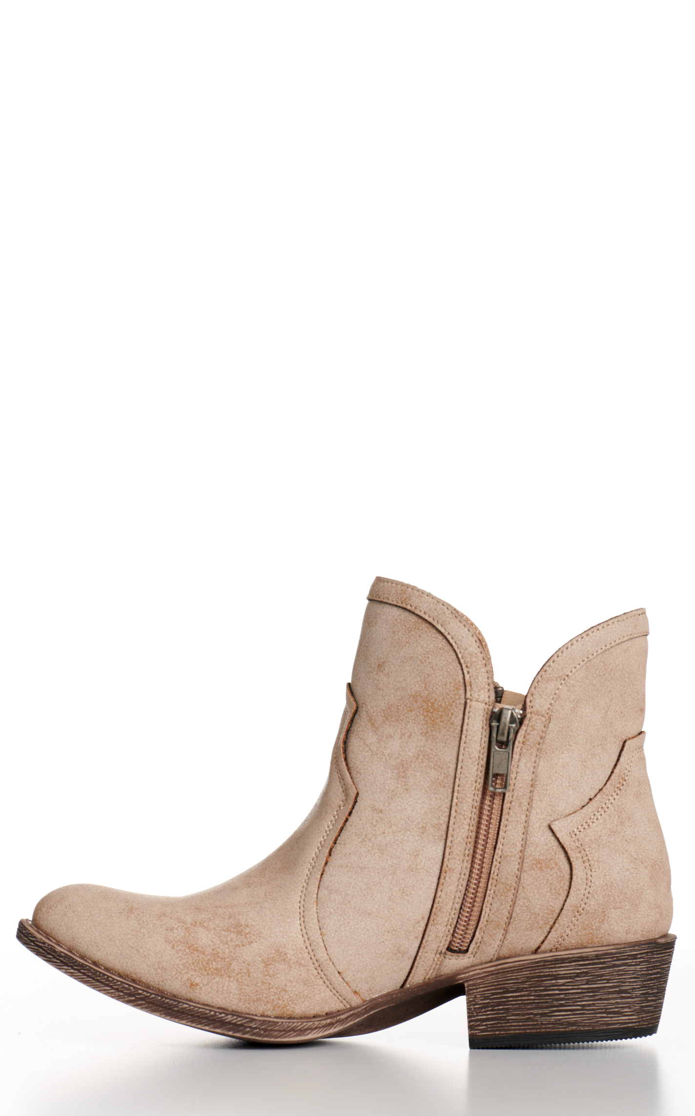 Very G Women's Evie Nude Round Toe Booties - Image 1
