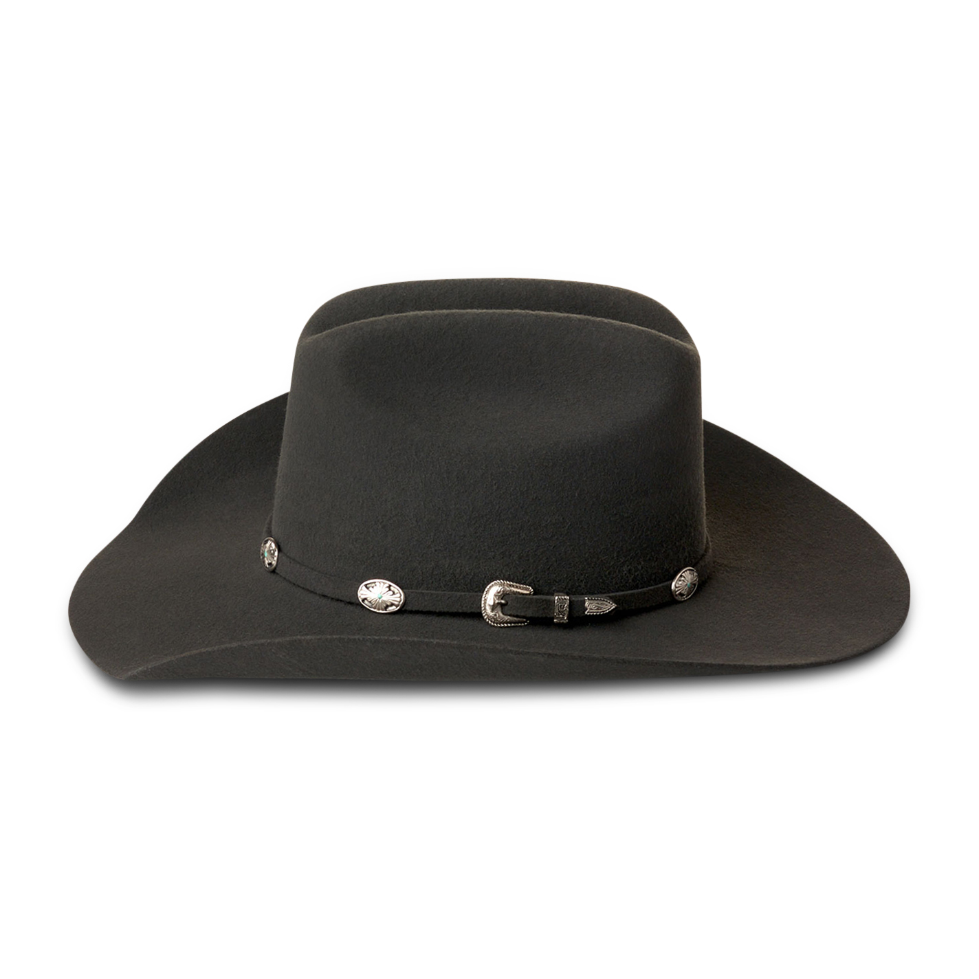 Rockin' C Women's Gray with Concho Hatband Cattleman Wool Hat - Image 1