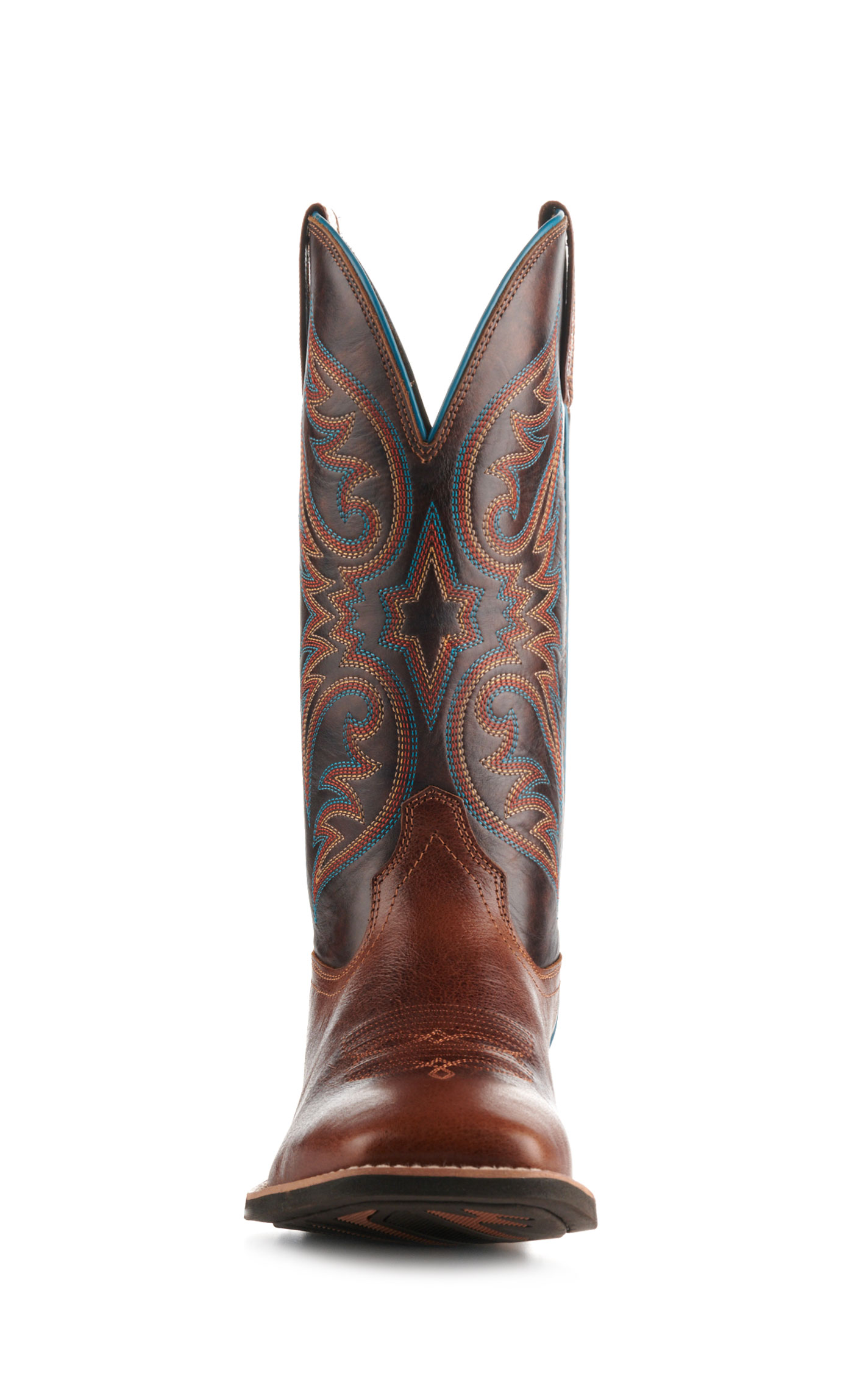 Ariat Men's Ricochet Gingersnap and Marble Brown SmartLite Wide Square Toe Cowboy Boots - Image 1