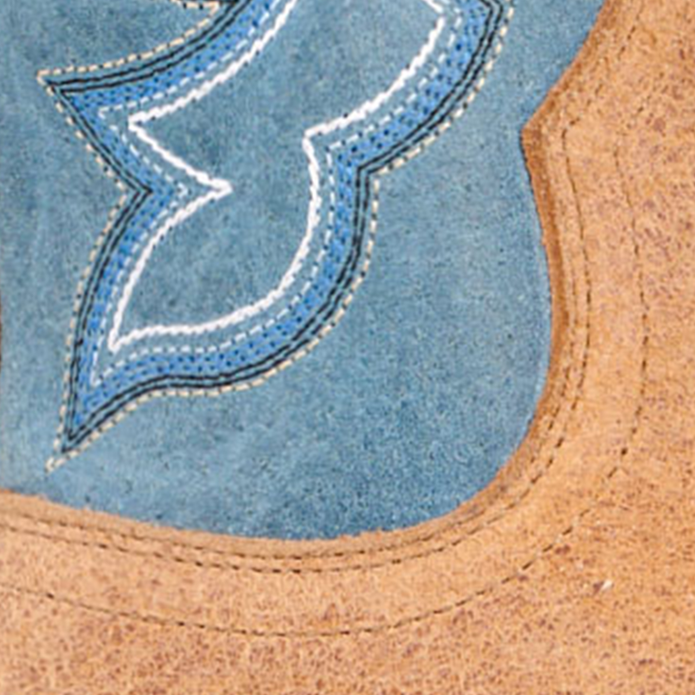 Cavender's Men's Sand Boar and Blue Wide Square Toe Cowboy Boots - Image 1