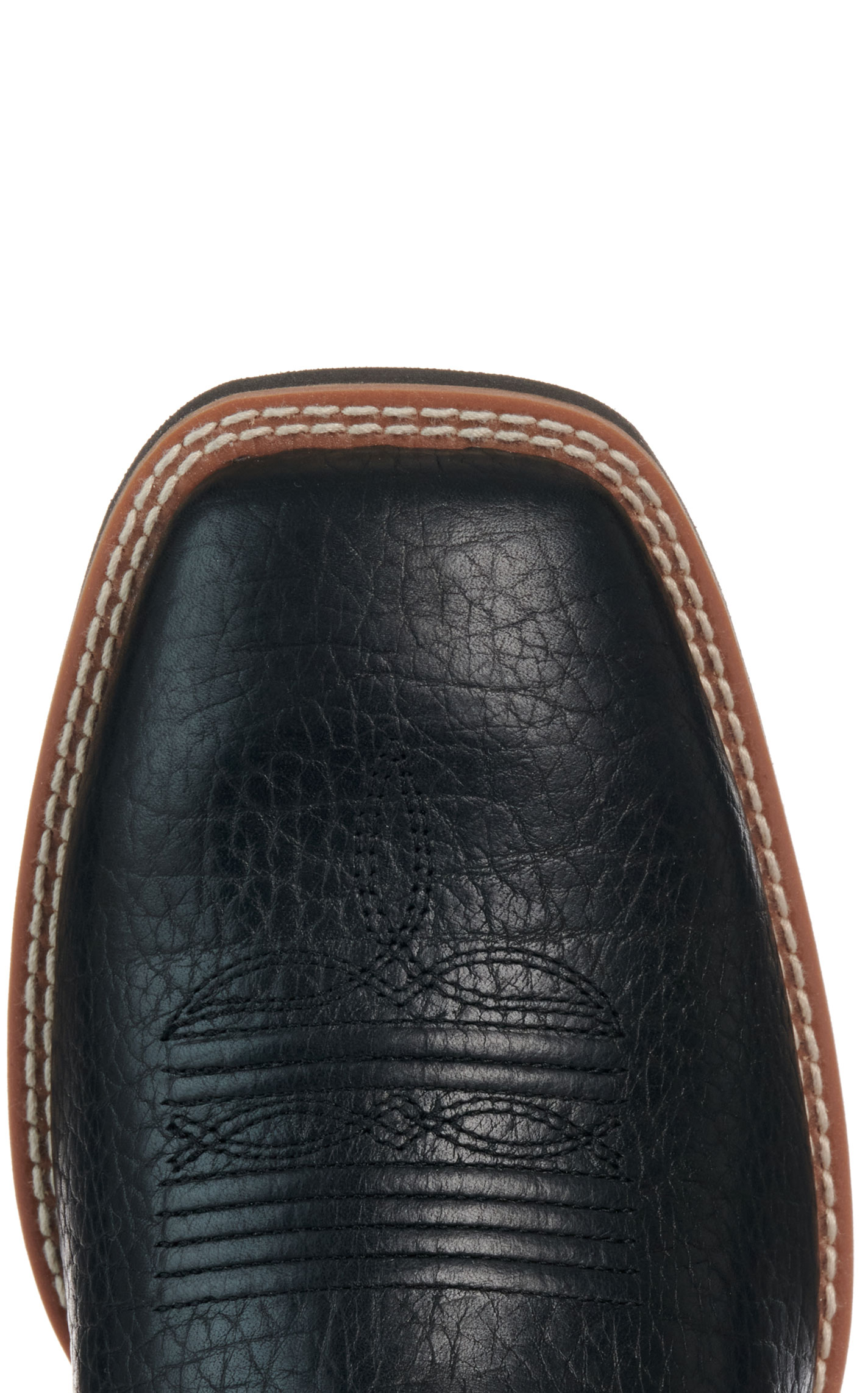 Ariat Men’s Black Adobe & Dark Tan Slingshot Wide Square Toe Cowboy Boots - Image 1