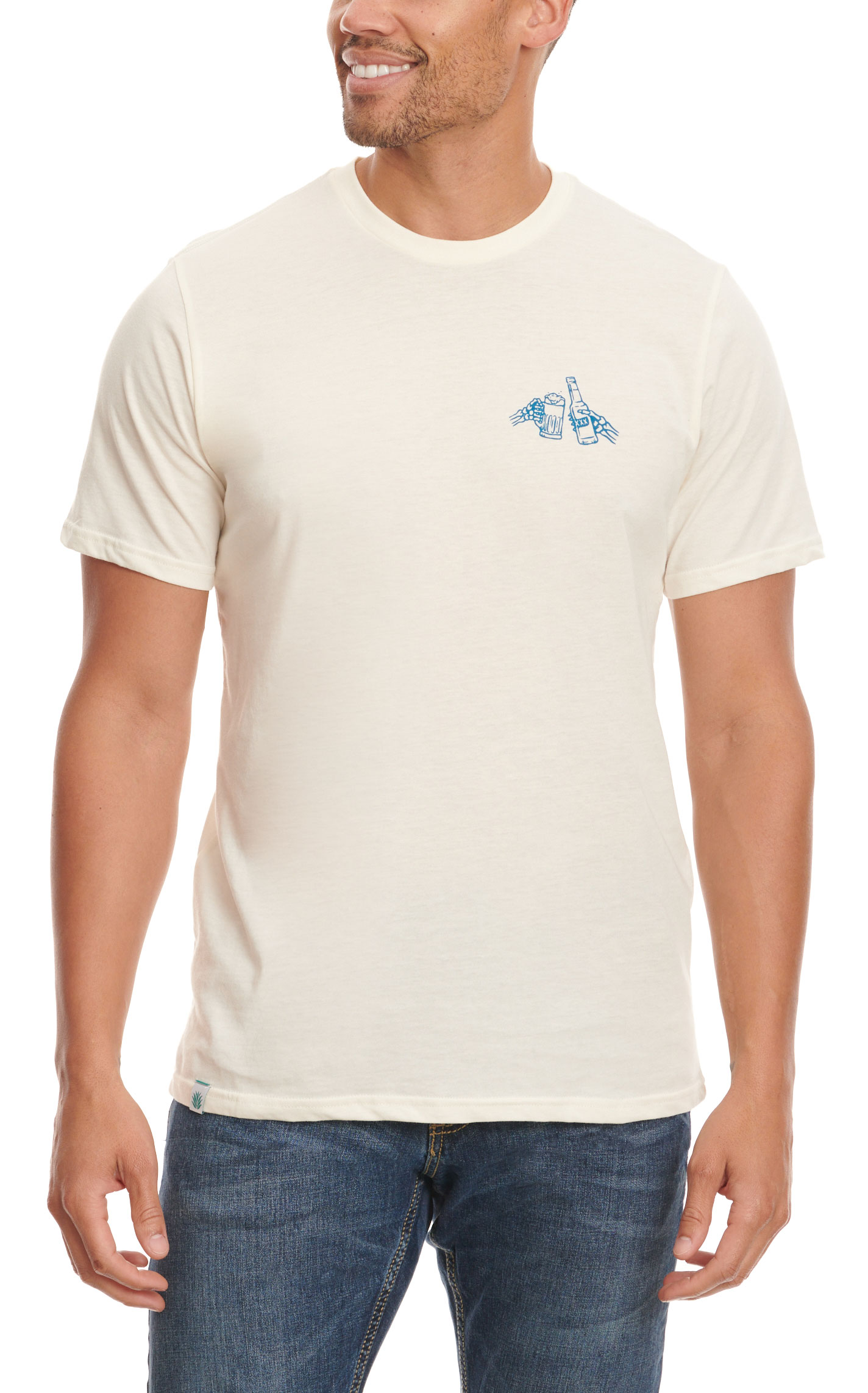 Sendero Provisions Co. Men's Bone Never Drink Toasting Logo Graphic Short Sleeve T-Shirt - Image 1