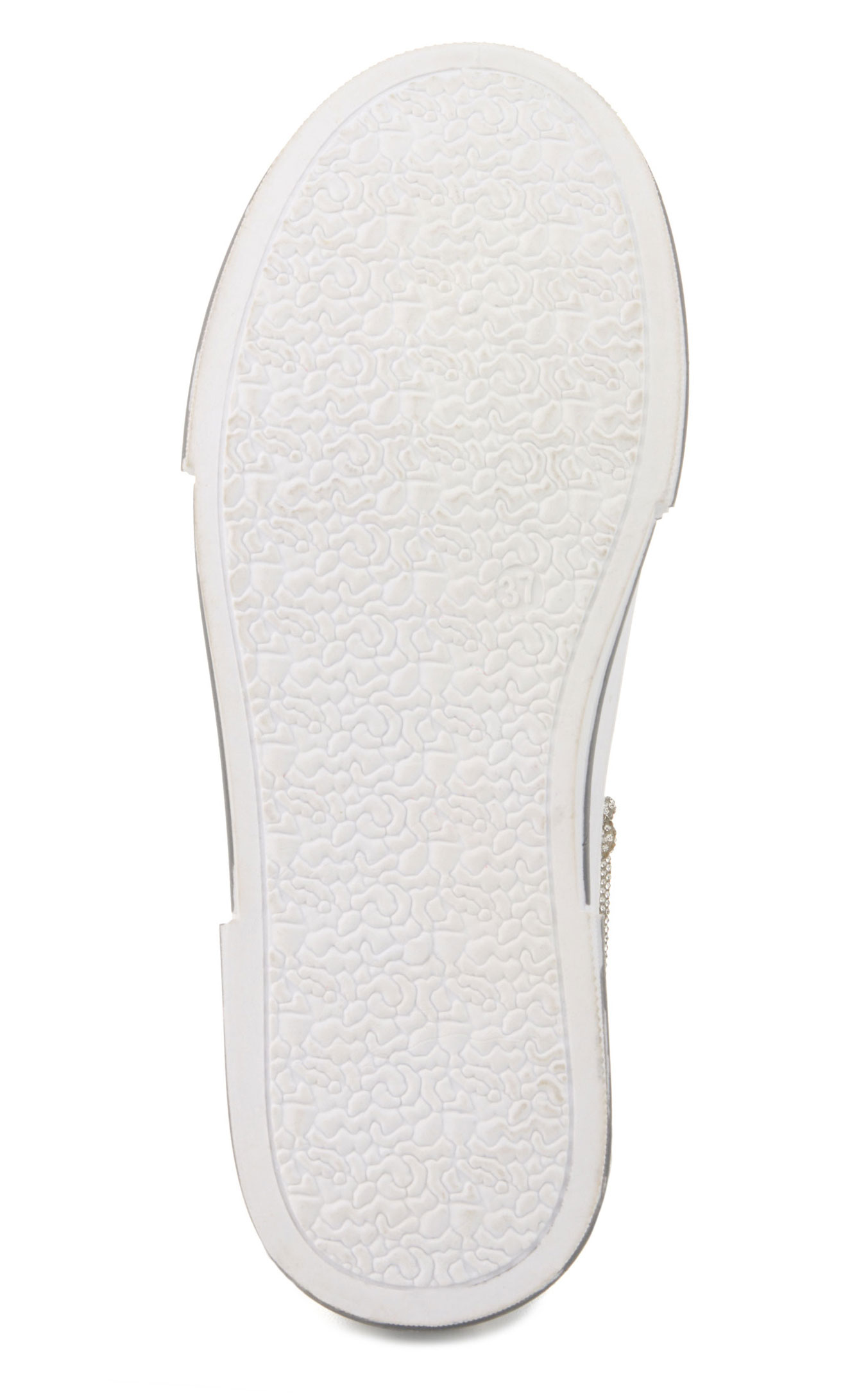 Very G Women's Aman White with Silver Bling Laces Platform Sneakers - Image 1