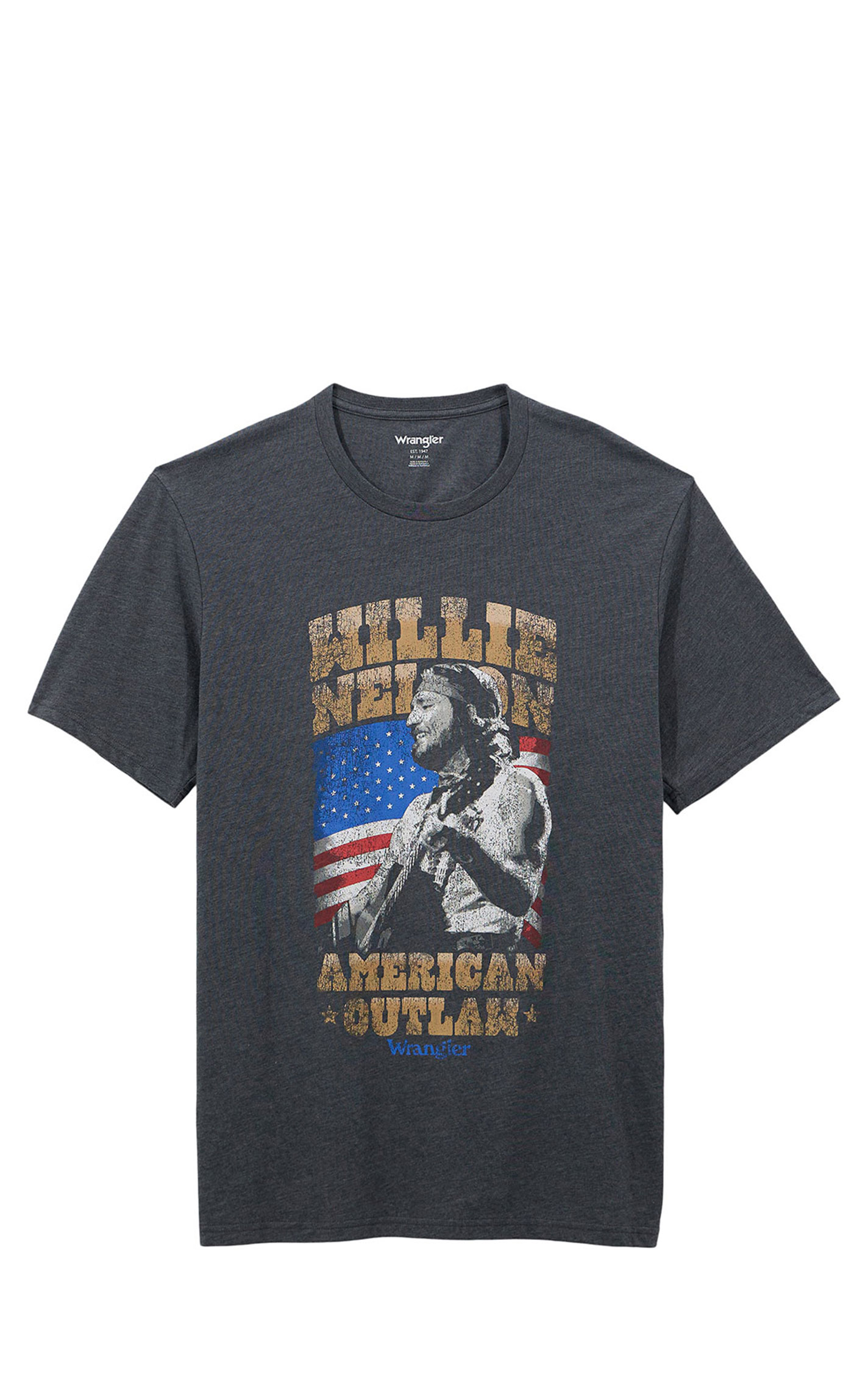 Wrangler Men's Black Willie Nelson Graphic T-Shirt - Image 1