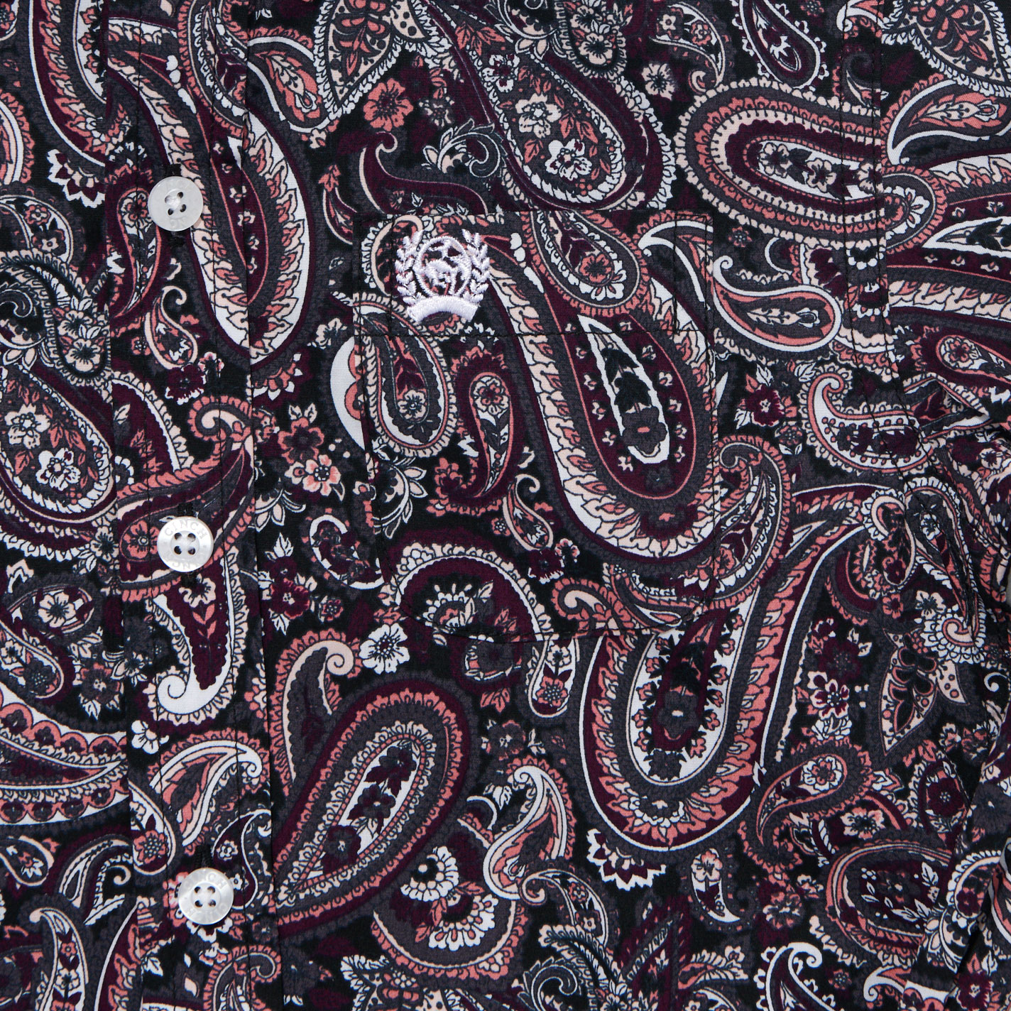 Cinch Toddler Boy's Black & Rose Paisley Print Long Sleeve Western Shirt - Image 1