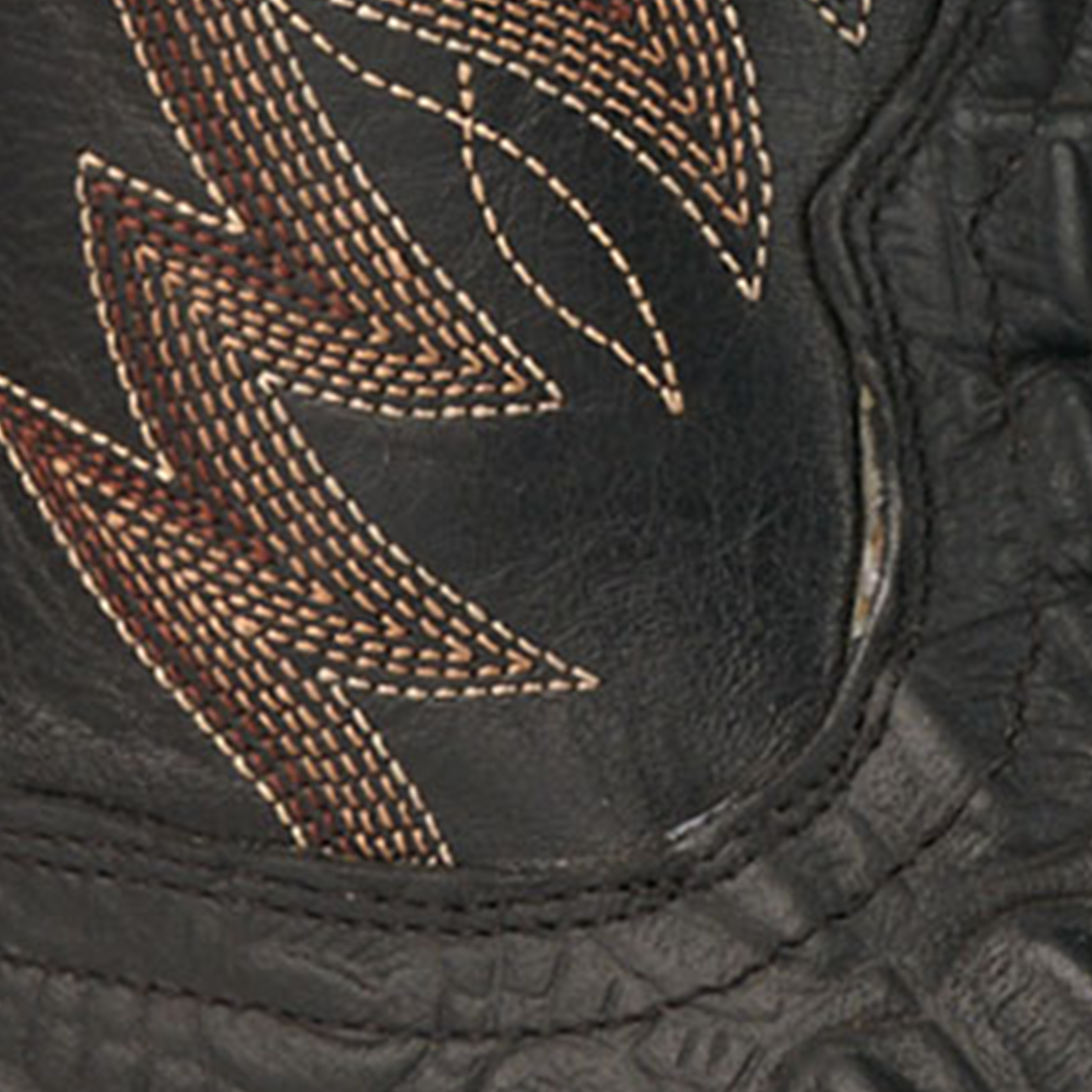 Cavender's Men's Black and Black Caiman Print Wide Square Toe Cowboy Boots - Image 1