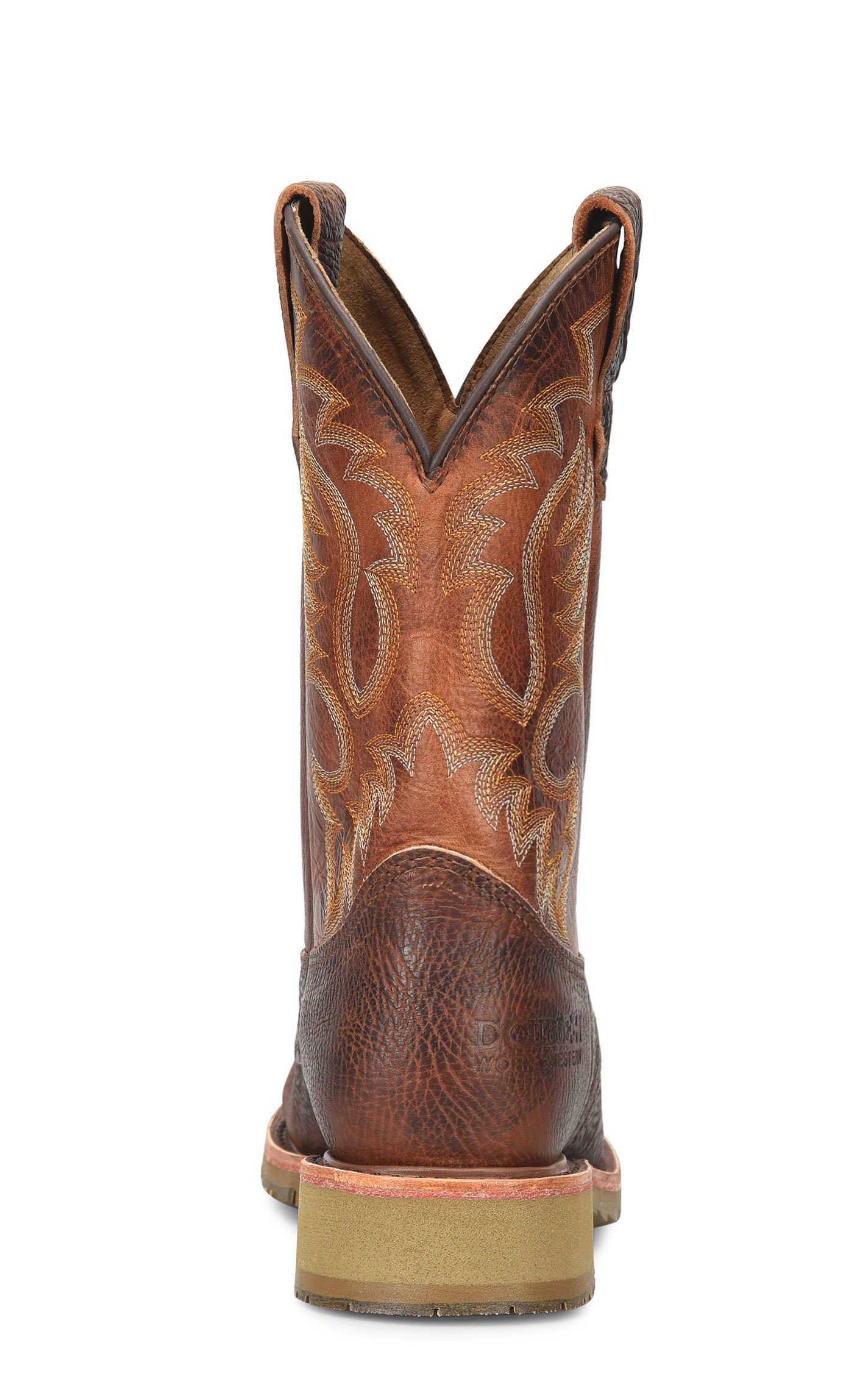 Double H Men's Cognac Bison Comp Wide Square Toe Work Boots - Image 1