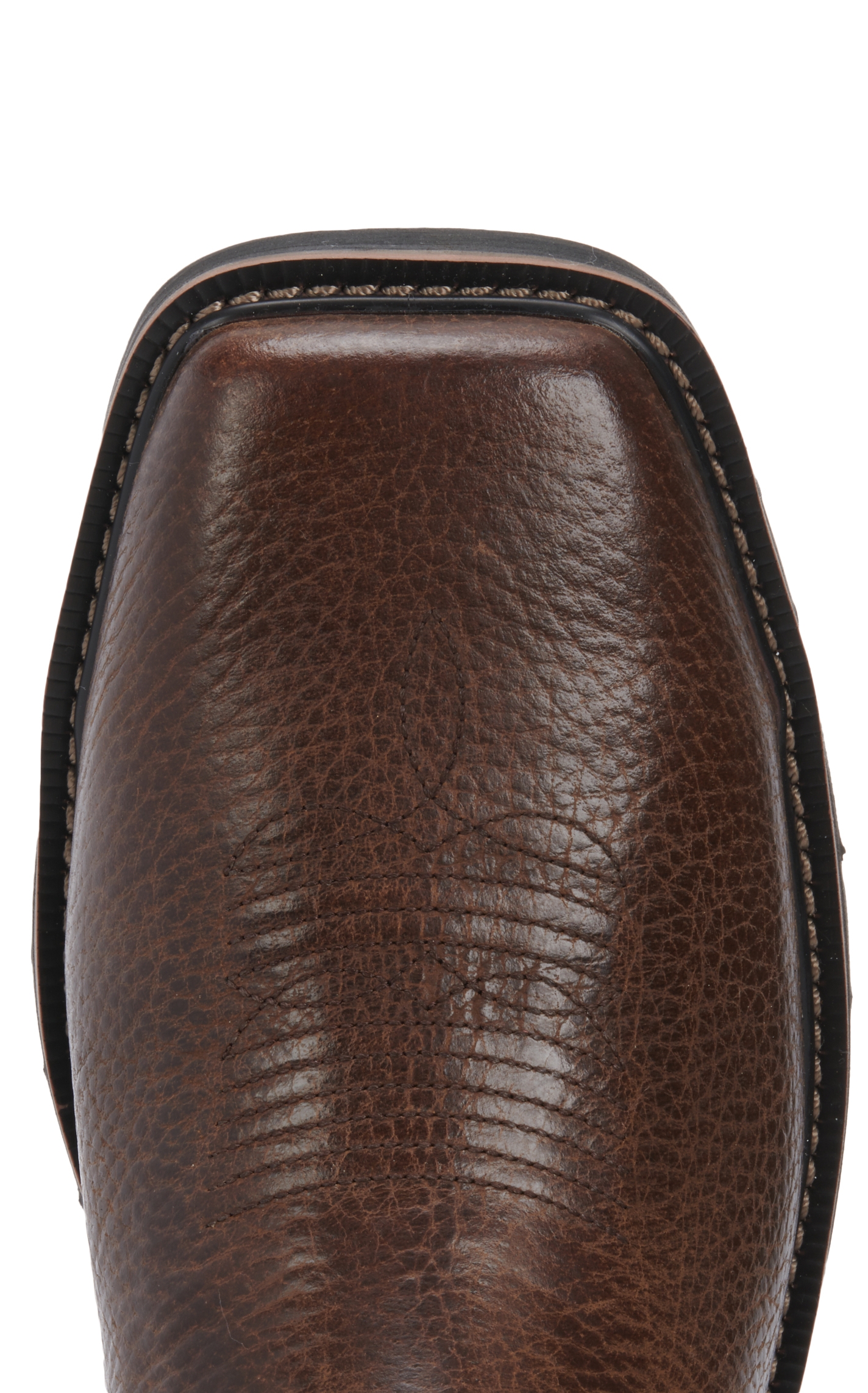 Justin Men's Stampede Driller Rich Brown and Ivory Square Steel Toe Work Boot - Image 1