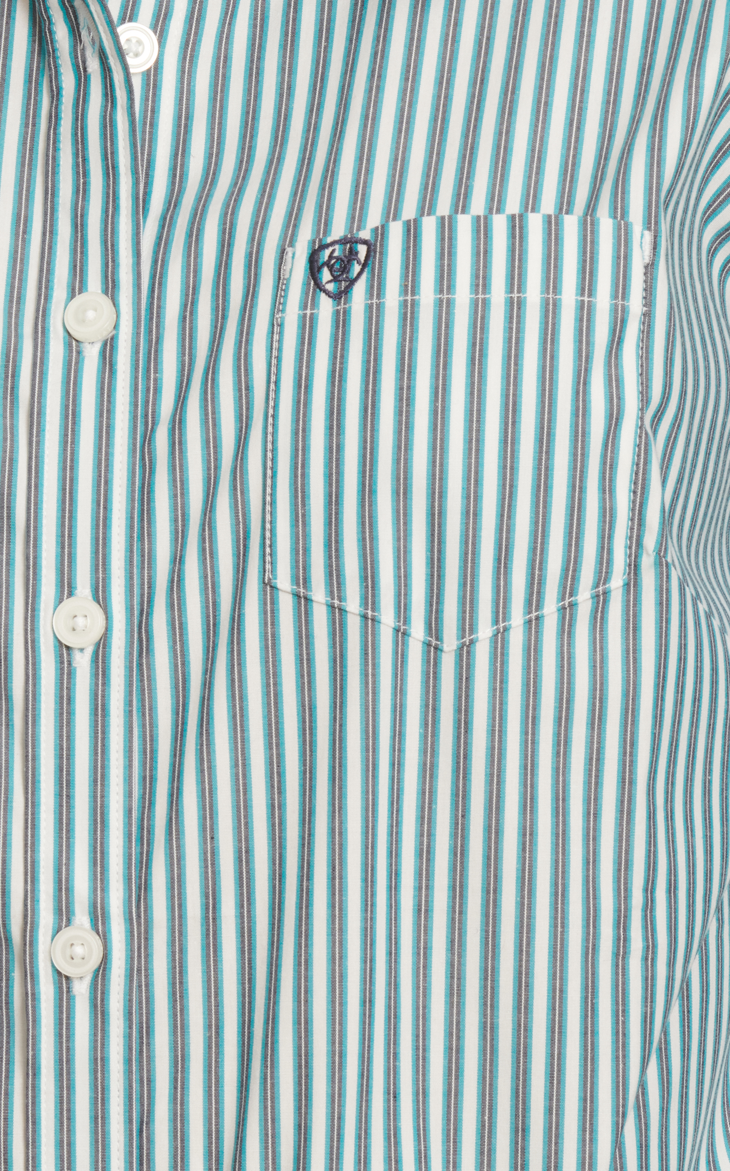 Ariat Women's Teal & White Stripe Western Shirt - Image 1