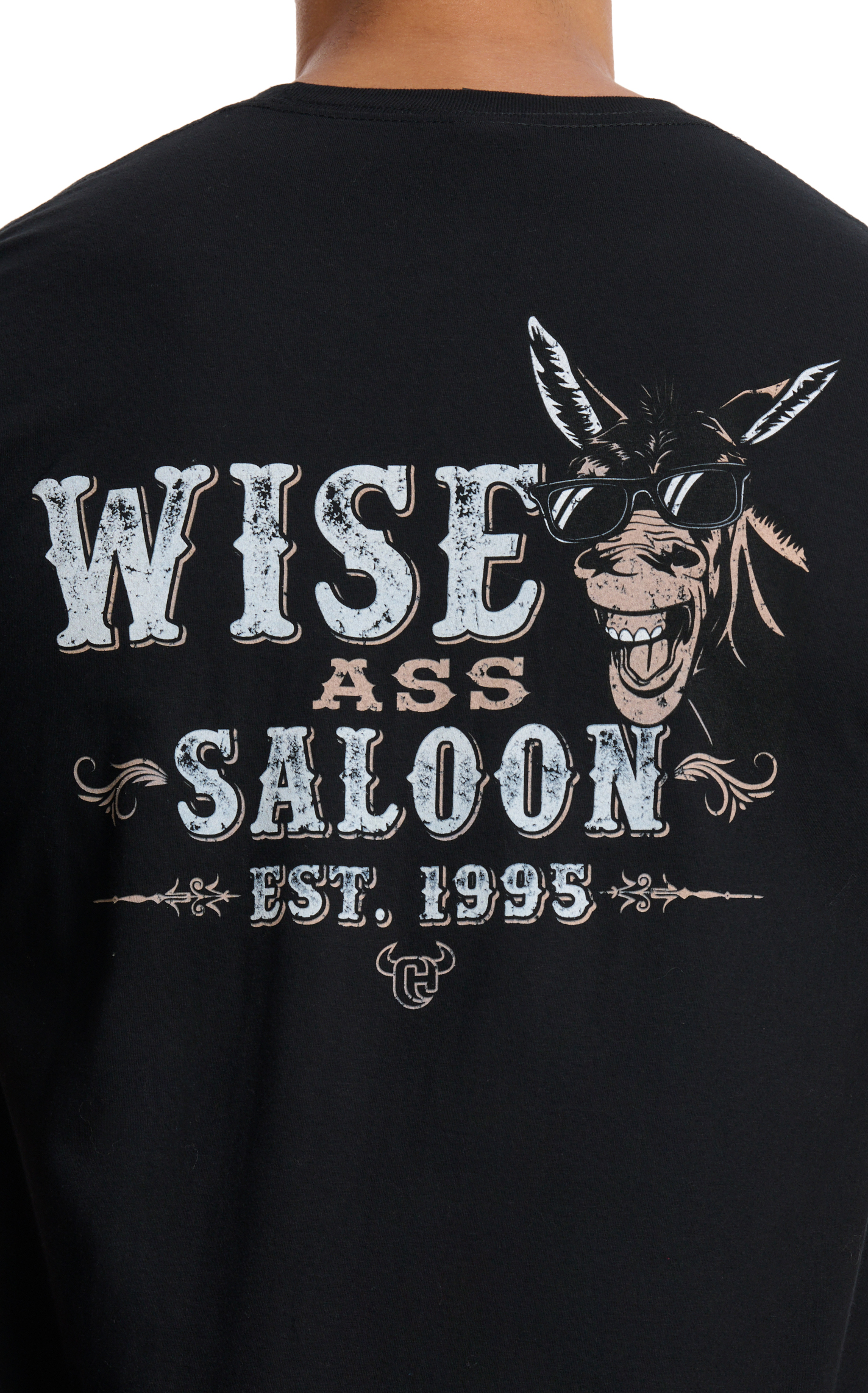 Cowboy Hardware Black Wise Ass Saloon Graphic T-Shirt - Image 2