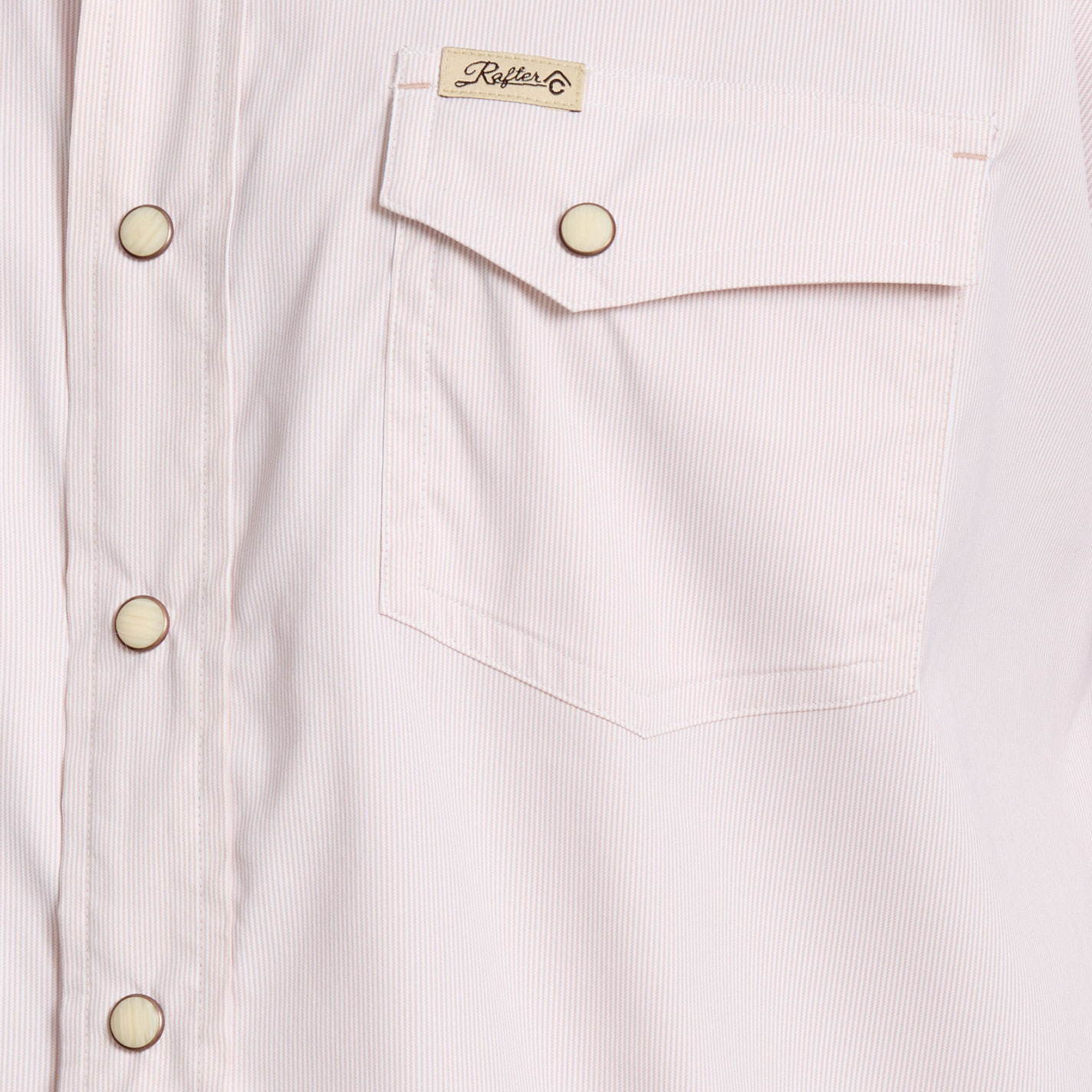 Rafter C Outdoors Men's Khaki Striped Lefty Fishing Shirt - Image 1