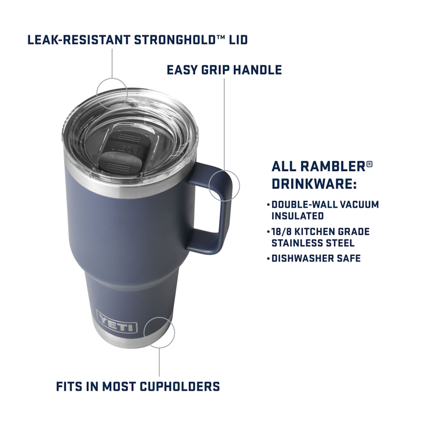 YETI Cape Taupe Rambler 30 Oz Tumbler with MagSlider Lid - Image 1