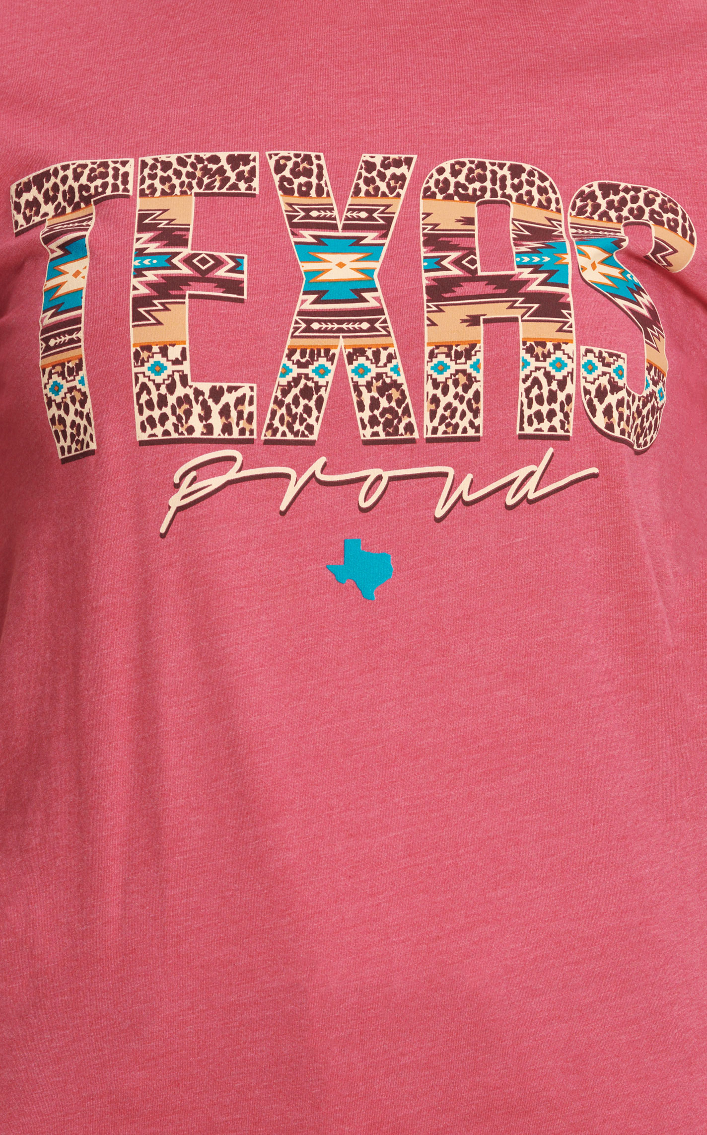 Women's Raspberry Texas Proud Graphic T-Shirt - Image 3