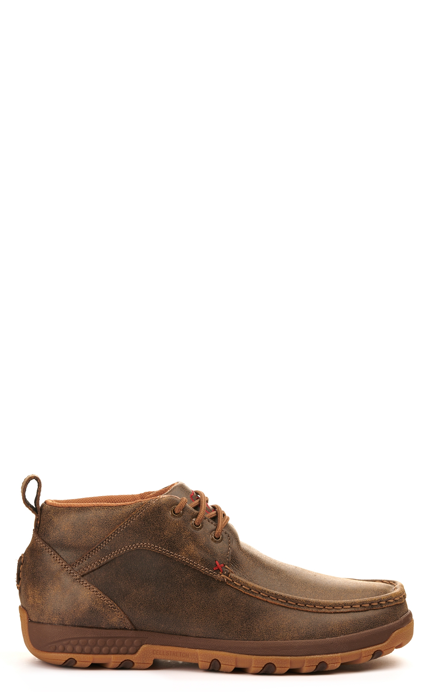 Twisted X Men's Bomber Brown Moc Toe Chukka Driving Casual Shoes - Image 1