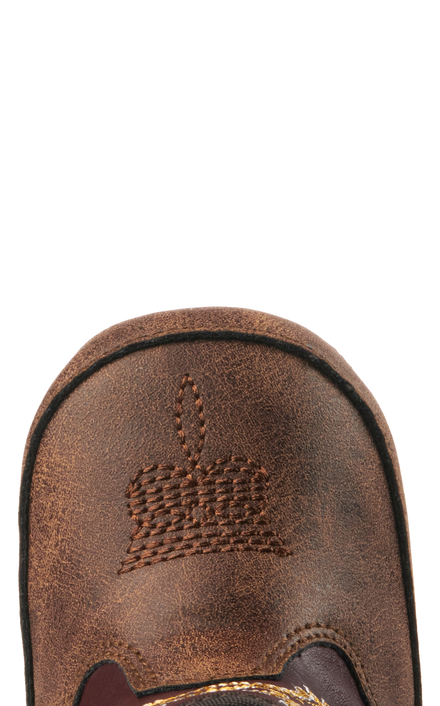 Twister Infant Blake Baby Bucker Tan and Maroon Western Booties - Image 1
