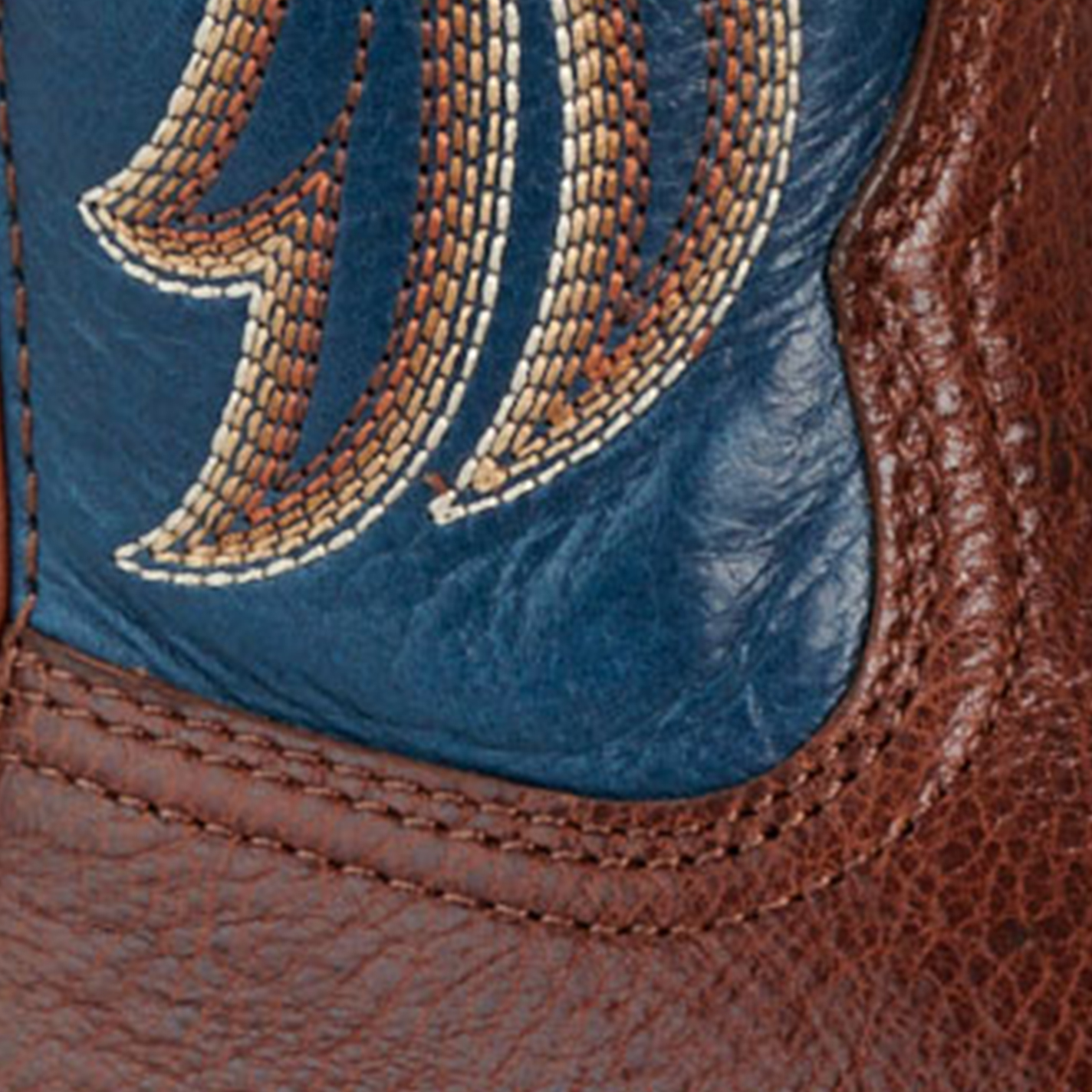 Ariat Men's Beasty Brown Pacific Blue Narrow Cutter Toe Cowboy Boots - Image 1