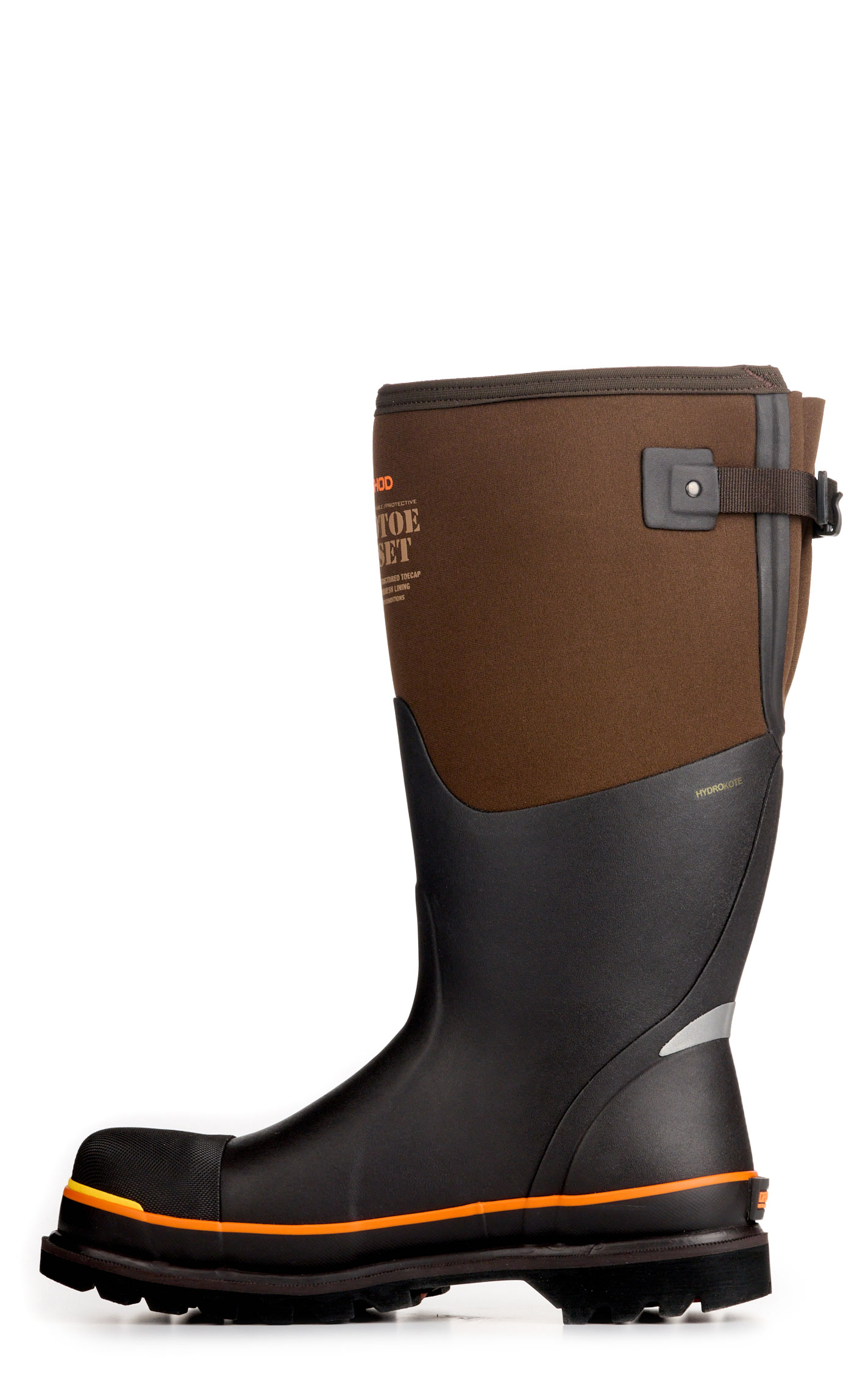 Dryshod Men's WIXIT Black and Brown Round Nanotoe Work Boots - Image 1