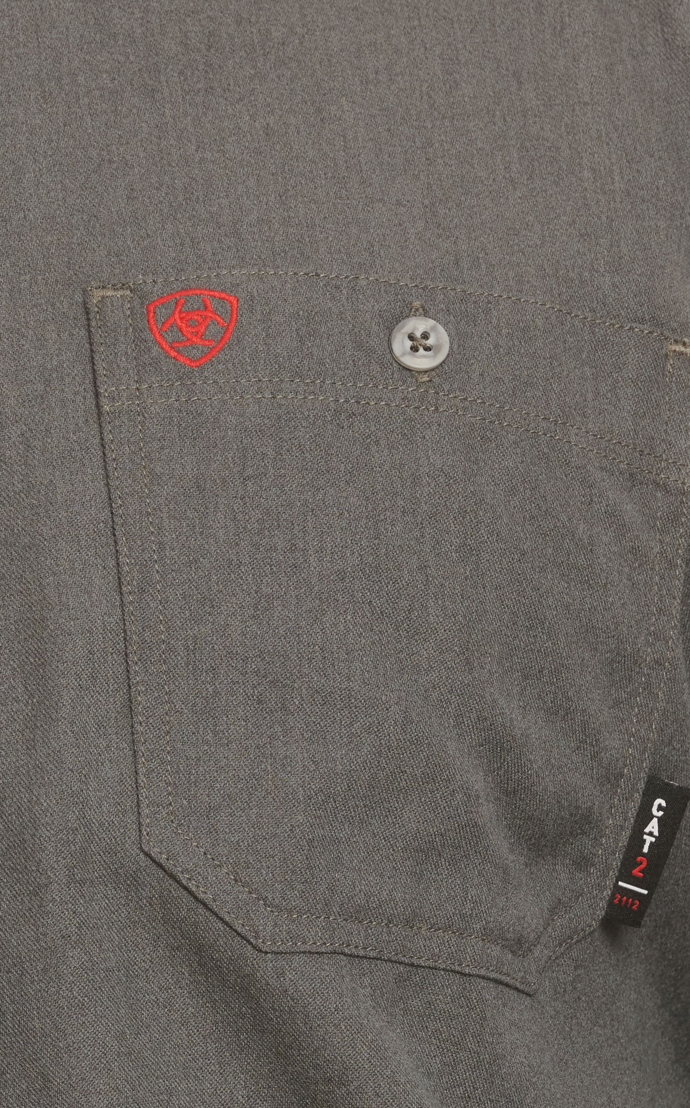 Ariat Men's Air Inherent Gray Heather CAT 2 FR Work Shirt - Image 1