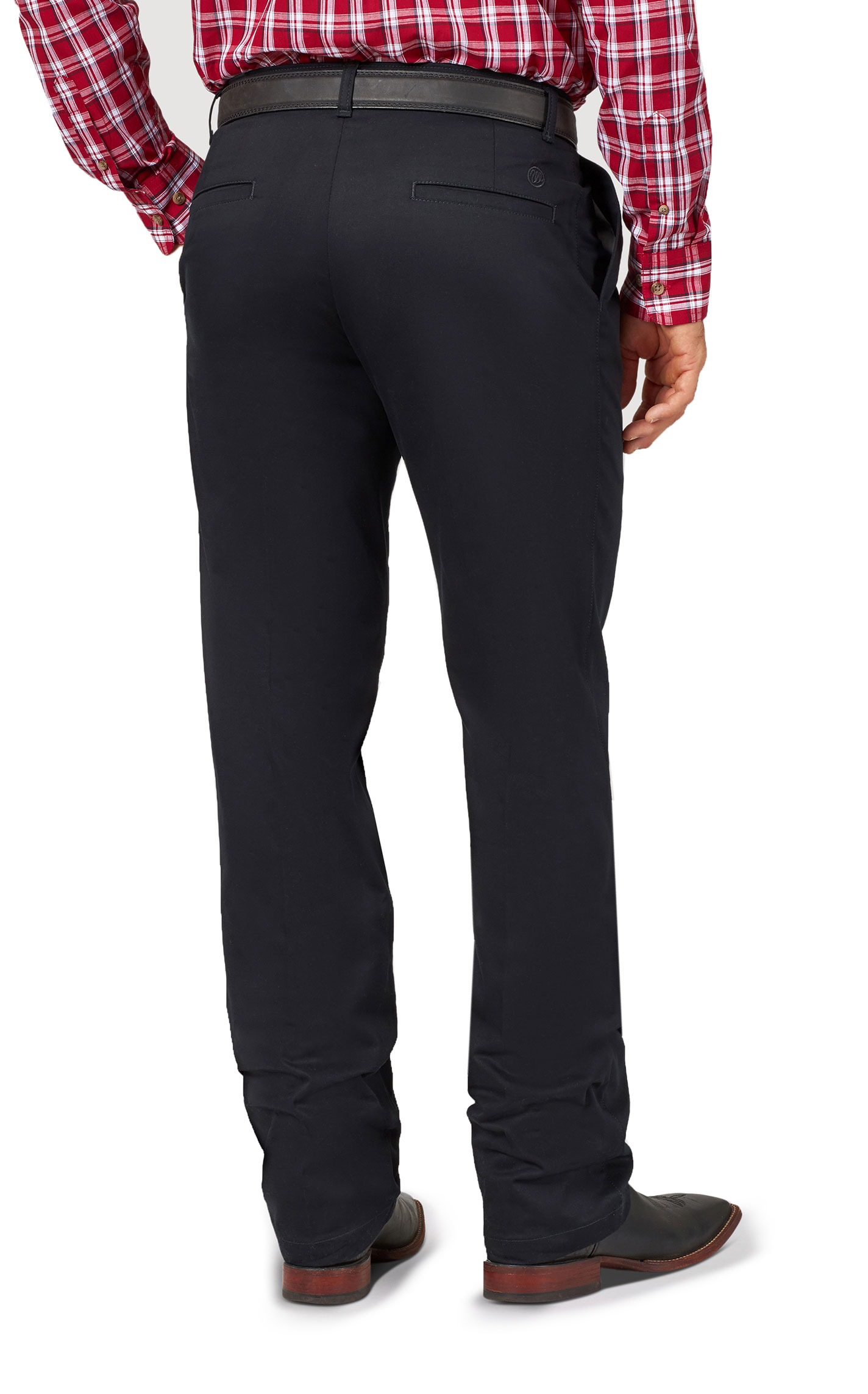 Wrangler Men's Black Pleated Front Relaxed Fit Wrinkle Resistant Casual Pants - Image 1