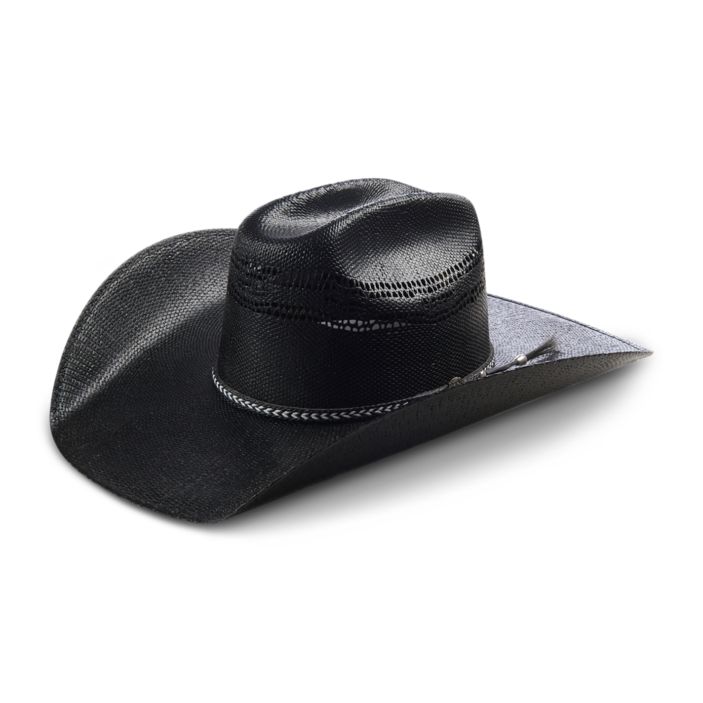 Cavender's Black Bangora with Horsehair Band Straw Cowboy Hat  - Image 1